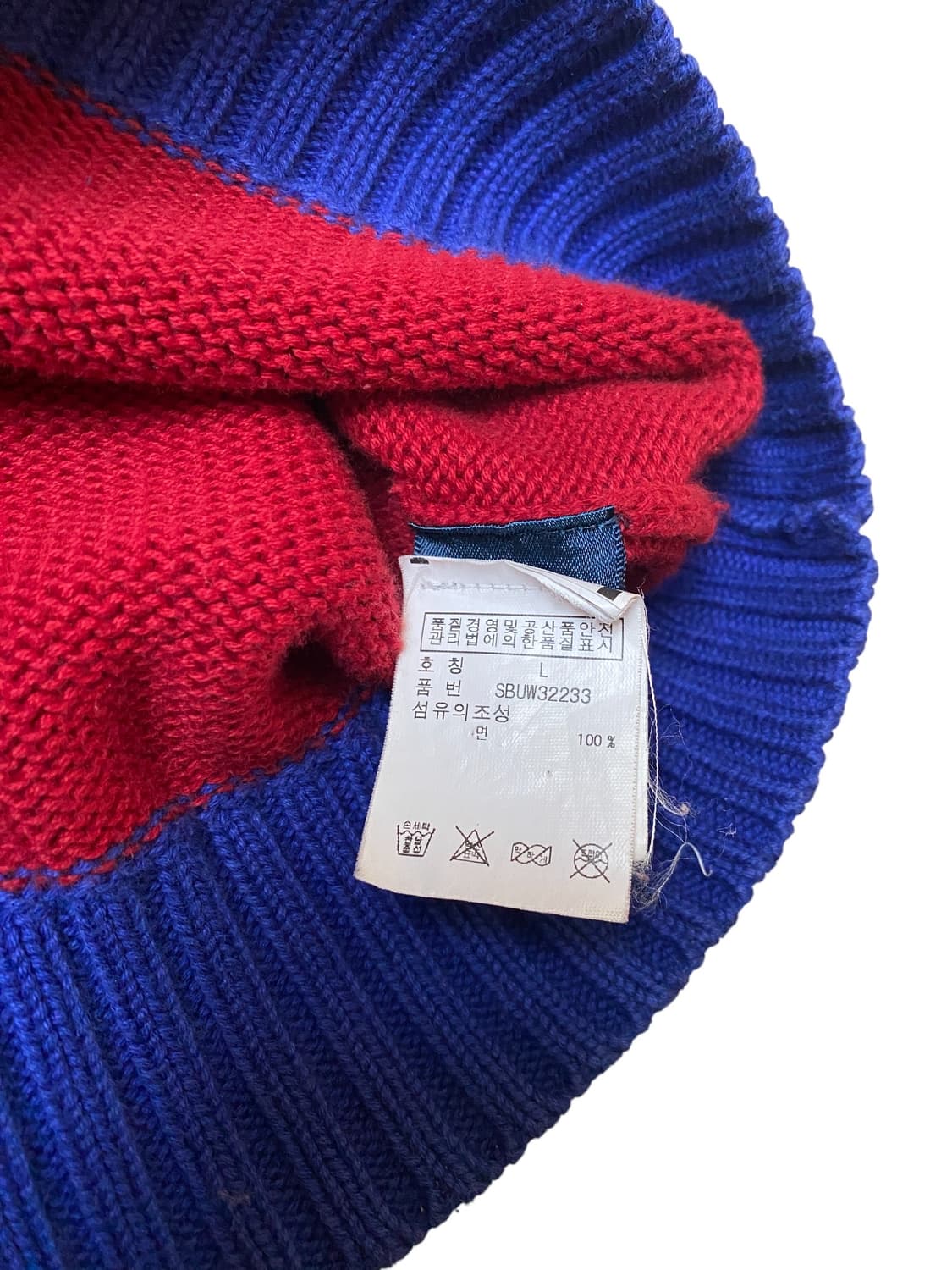 폴로 스트라이프 반집업 니트 (Woman L) AB1389 상품이미지7