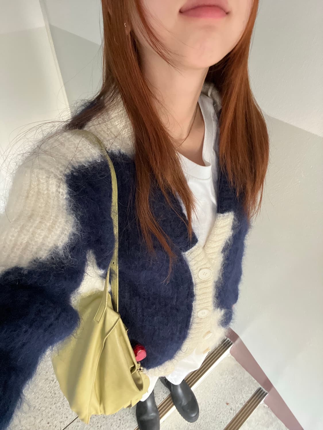 COS 오버사이즈 패턴 브이넥 모헤어 알파카 가디건 상품이미지3