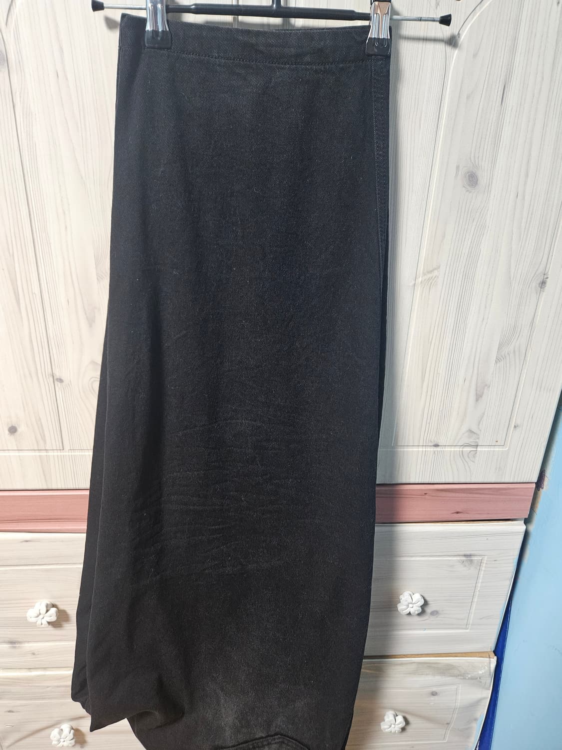 엘무드 오벌 와이드 배기 데님 블랙 상품이미지2