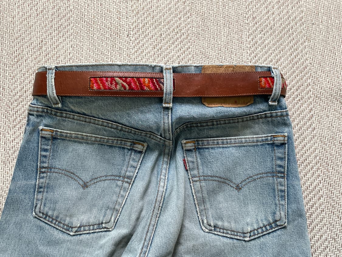 빈티지 웨스턴 멀티컬러 브라운 벨트  J04083 상품이미지3