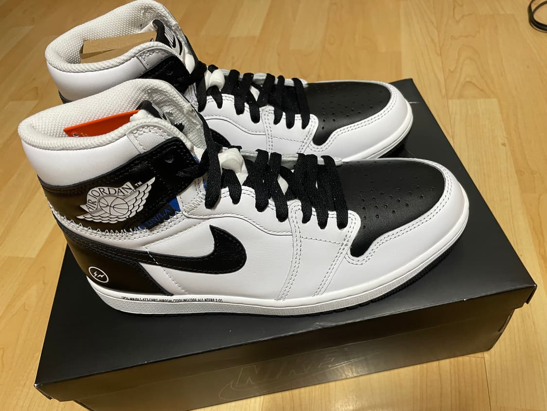 조던 1 x 프라그먼트 x 유니온 LA 하이 OG SP 화이트 블랙 상품이미지1