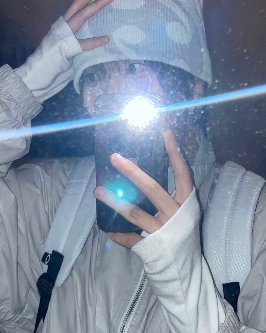 산산기어 25SS 화이트 그레이 회색 흰색 비니 모자 고프코어 스트릿 상품이미지2