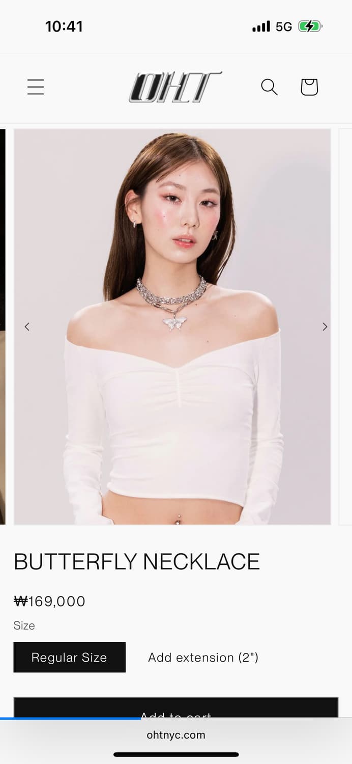 OHTNYC butterfly necklace  상품이미지2