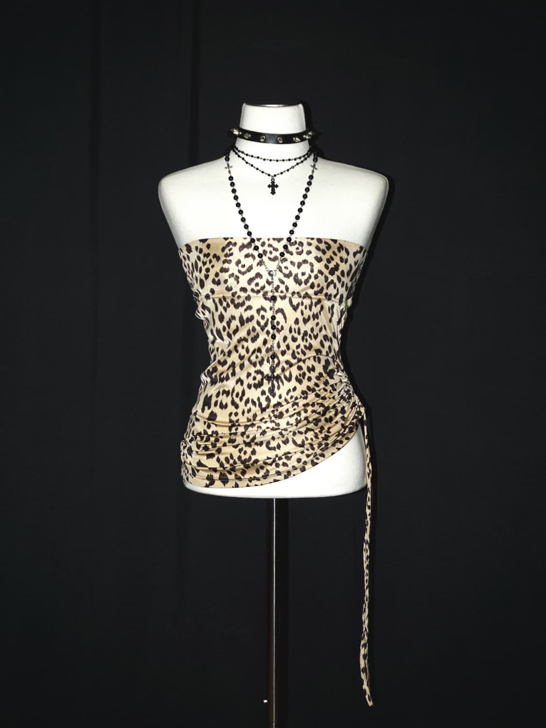 (laisse passe) side shirring gyaru top  상품이미지1