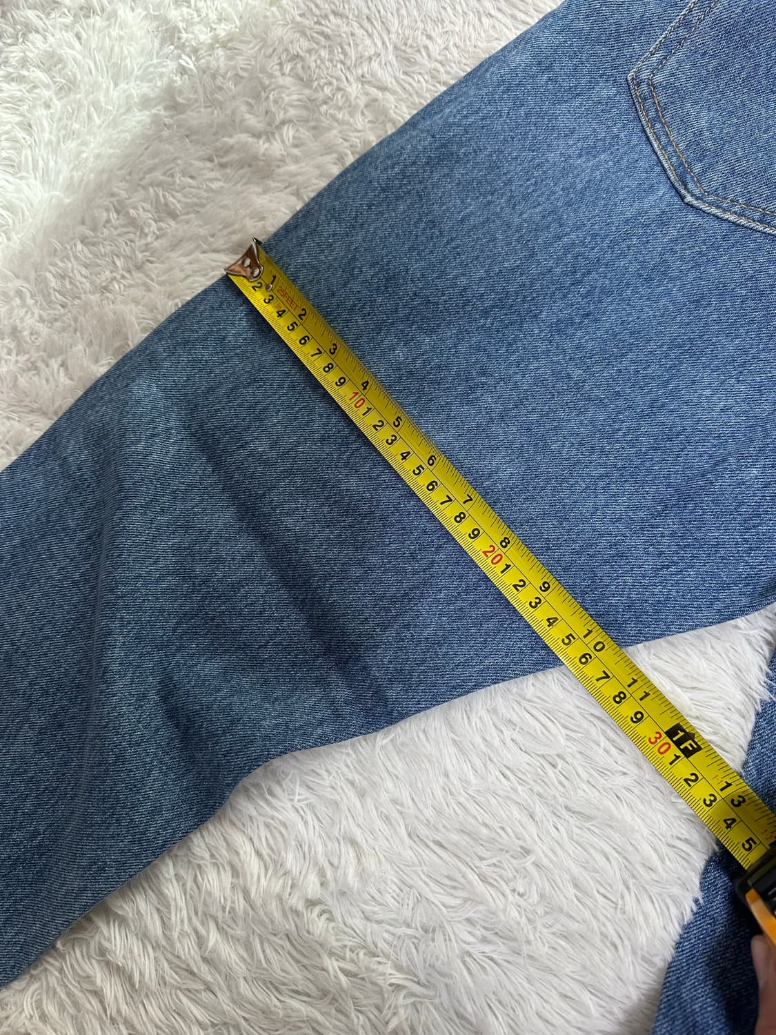 MMIC 데님 배색 화이트 팬츠 상품이미지9