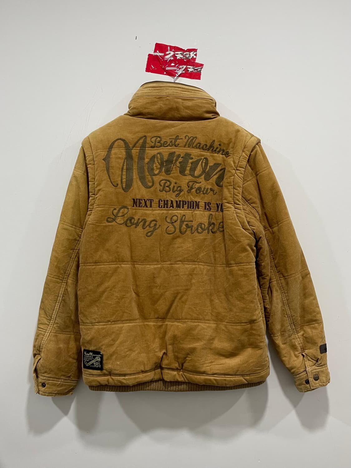 (빈티지)Norton 자수패치 소매 탈부착 2way 코듀로이 자켓 상품이미지3