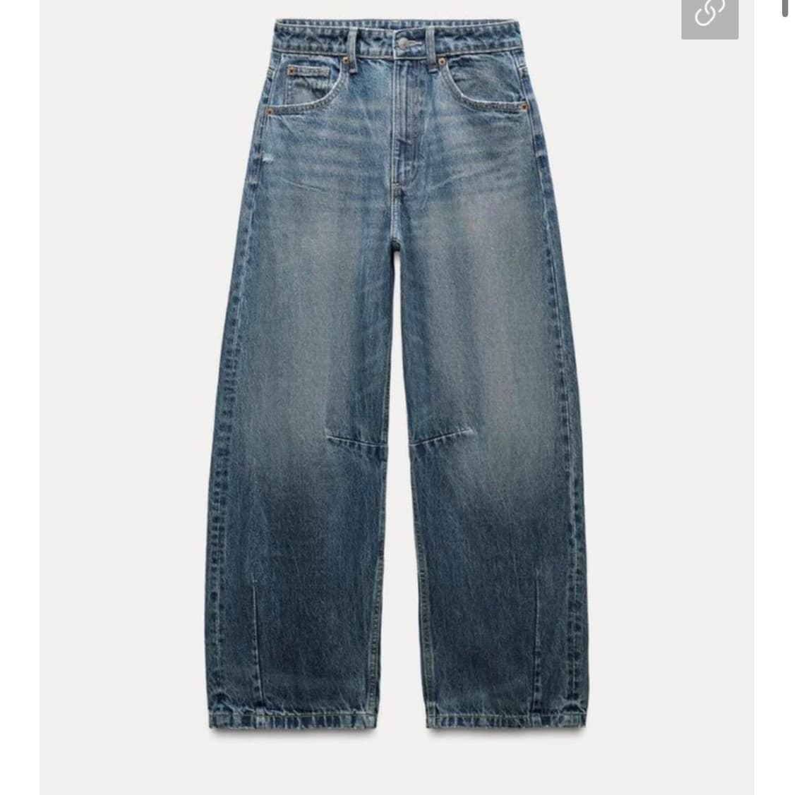 자라 JEANS TRF 배기 벌룬 미드라이즈 EU38 상품이미지1