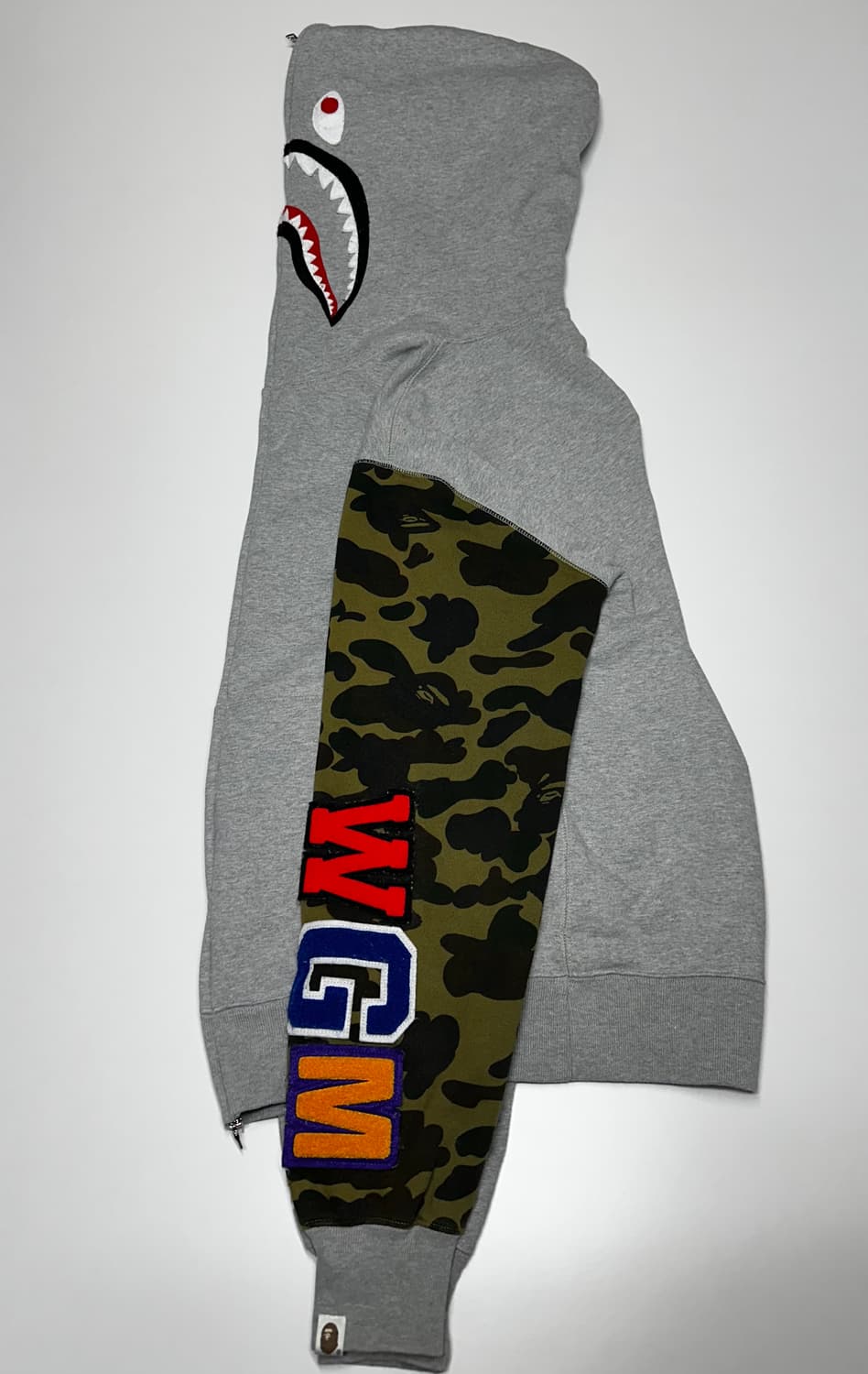 베이프 샤크 후드집업 그레이 카모 WGM 상품이미지2