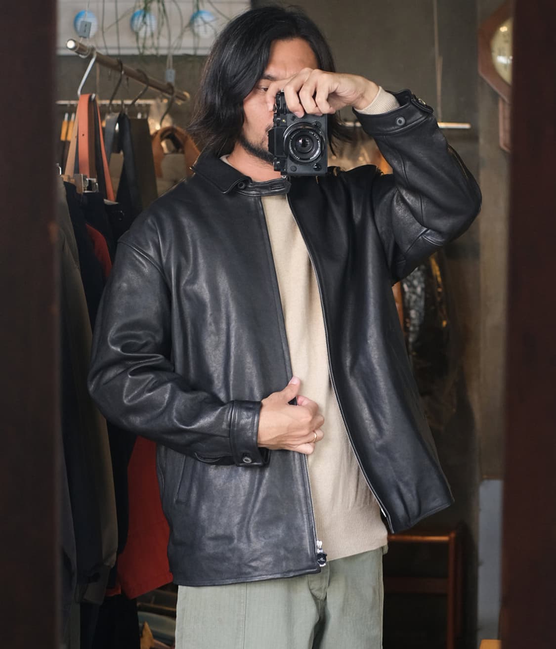 [2] 25aw 헤릴 램레더 가죽자켓 상품이미지3