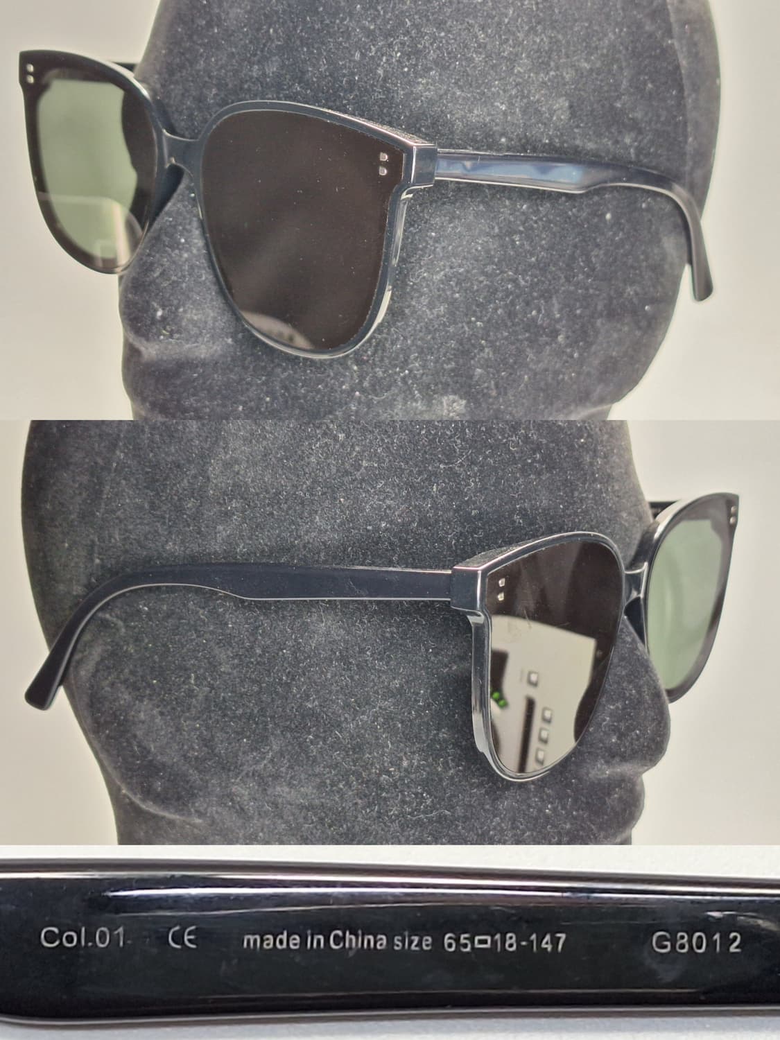 일본 수입 빅사이즈 블랙 선글라스 겸 안경테 65mm/y2k 스포티룩 상품이미지8