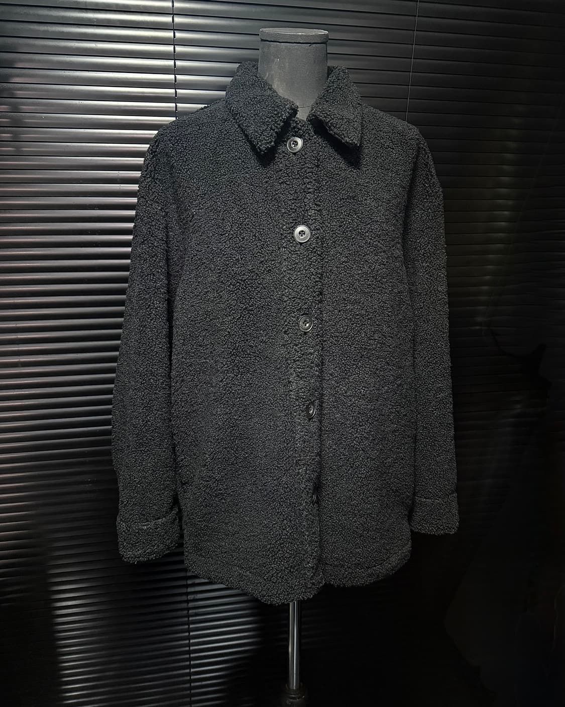 유니클로U 르메르 양털 후리스 플리스 코트 L 100 카라 가디건 블랙 상품이미지1