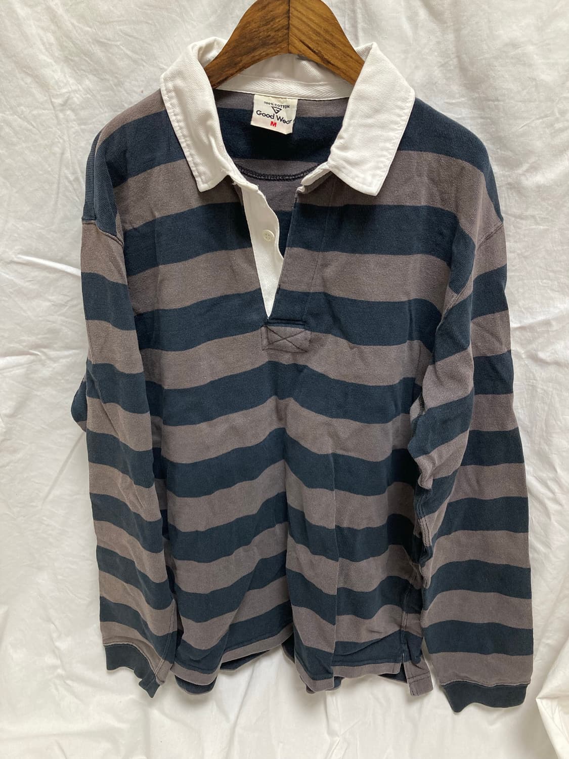 vintage striped collar t-shirt 상품이미지3