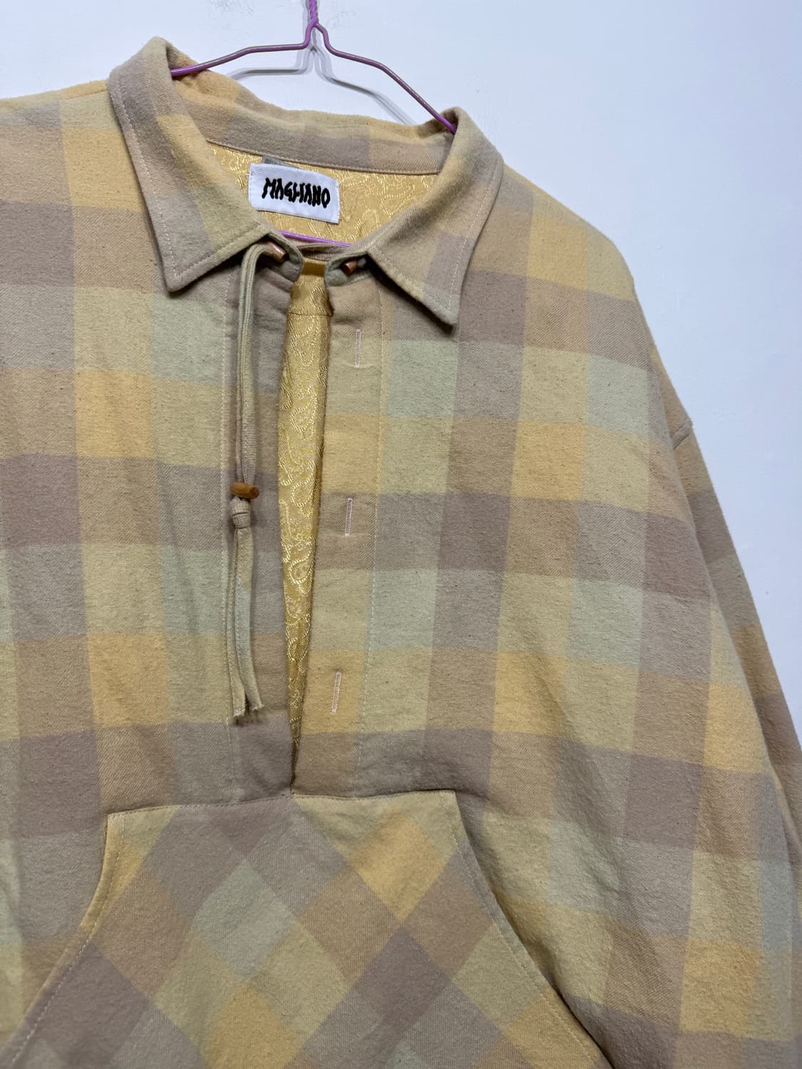 마리아노 magliano 22 체크 오버핏 아노락셔츠 M 상품이미지3