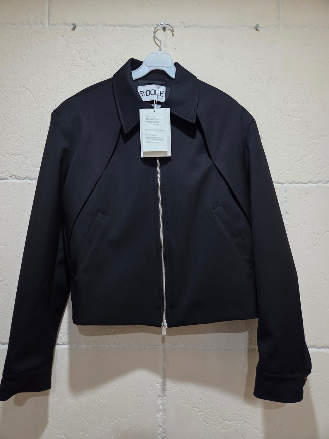 리들 riddle 크롭 울자켓 블랙 2사이즈 새상품 상품이미지2