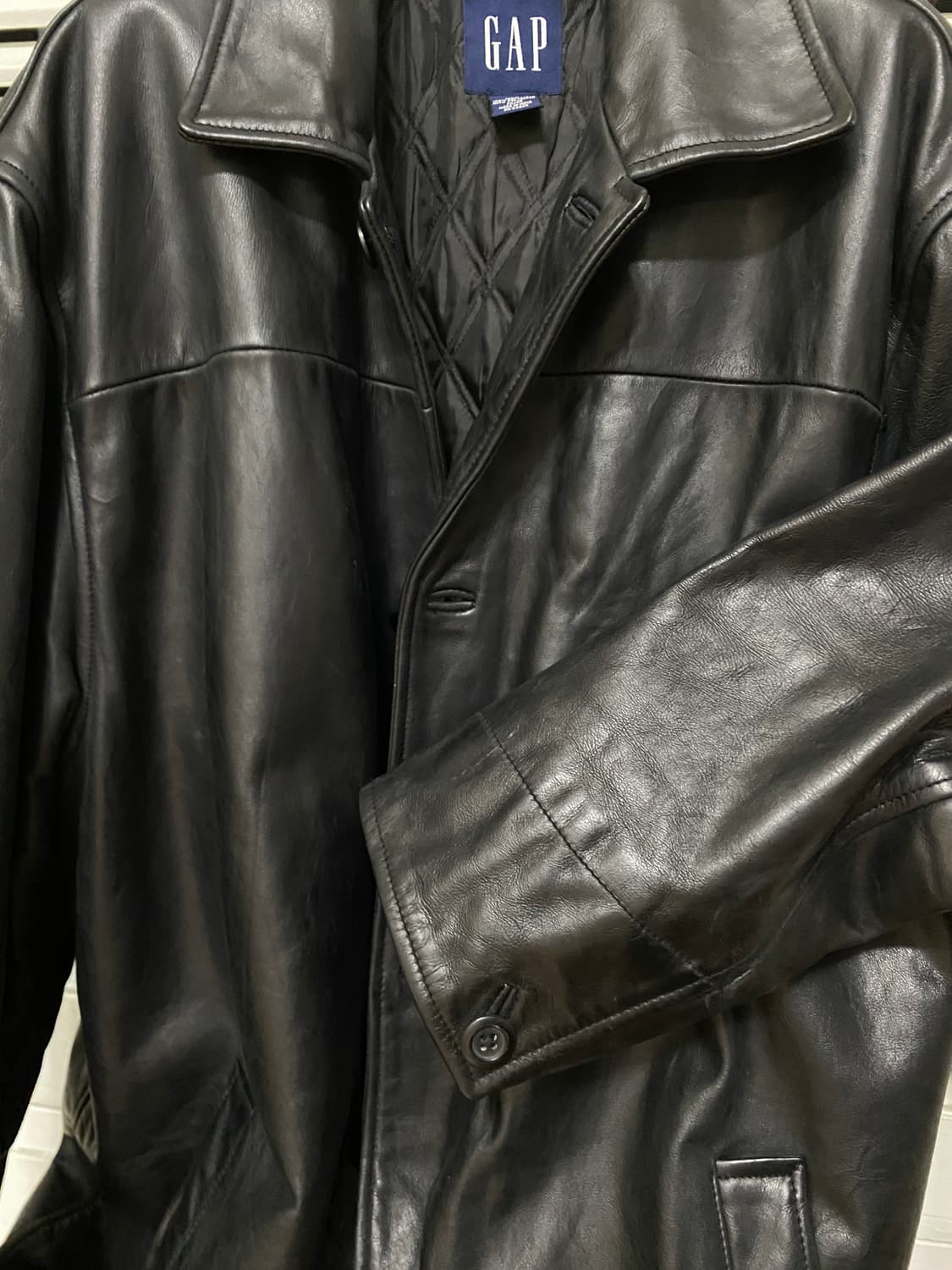 올드갭 레더 카코트 상품이미지4