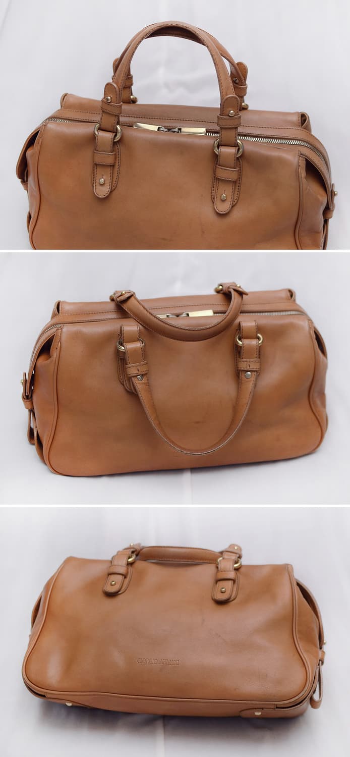 아르마니 (GA) 비텔로 바케타레더 클래식 토트.보스턴백 상품이미지4