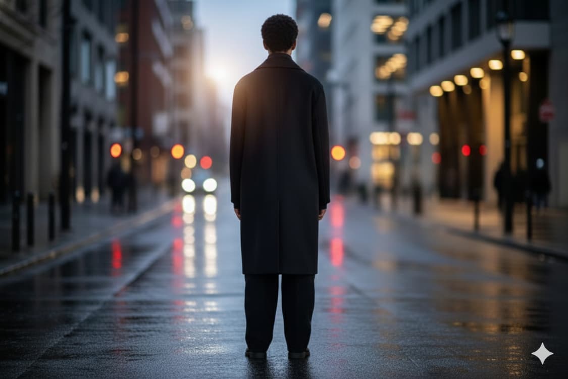 In Silence 블랙 캐시미어 더블 코트 1세대 상품이미지2