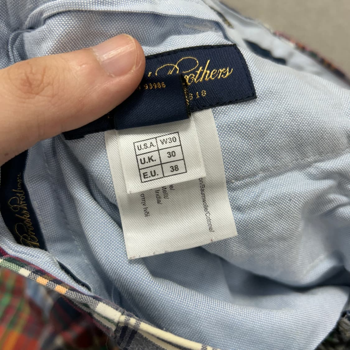 브룩스브라더스 마드라스 패치워크 반바지(30) 상품이미지3