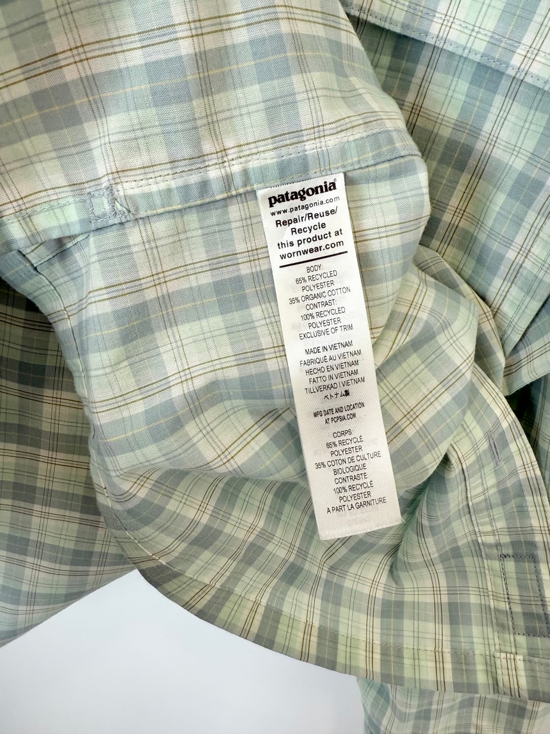 파타고니아 맨즈 셔츠 민트 상품이미지5