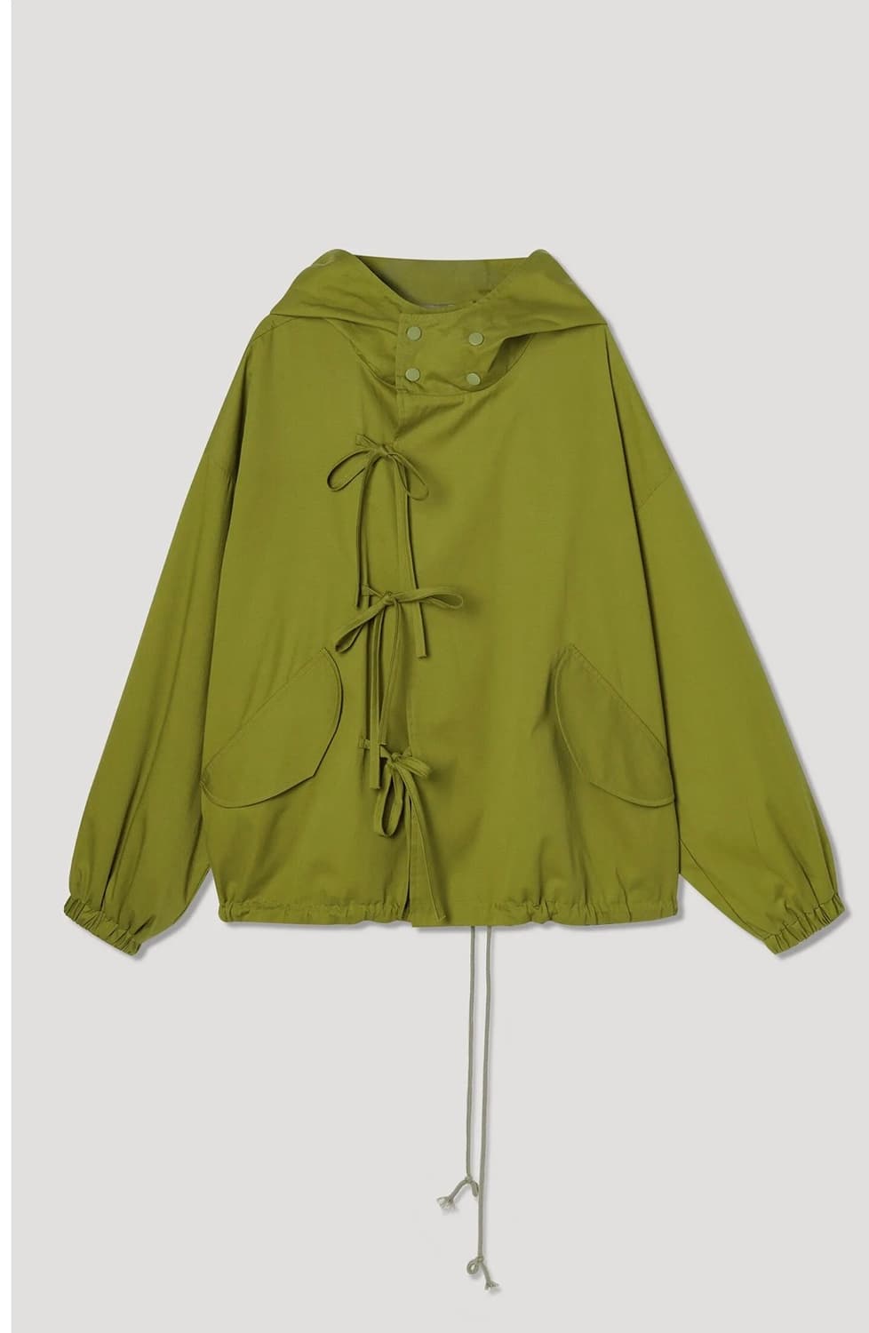 페스토 Pesto 리본 후드 자켓 올리브 ribbon hood olive 상품이미지8