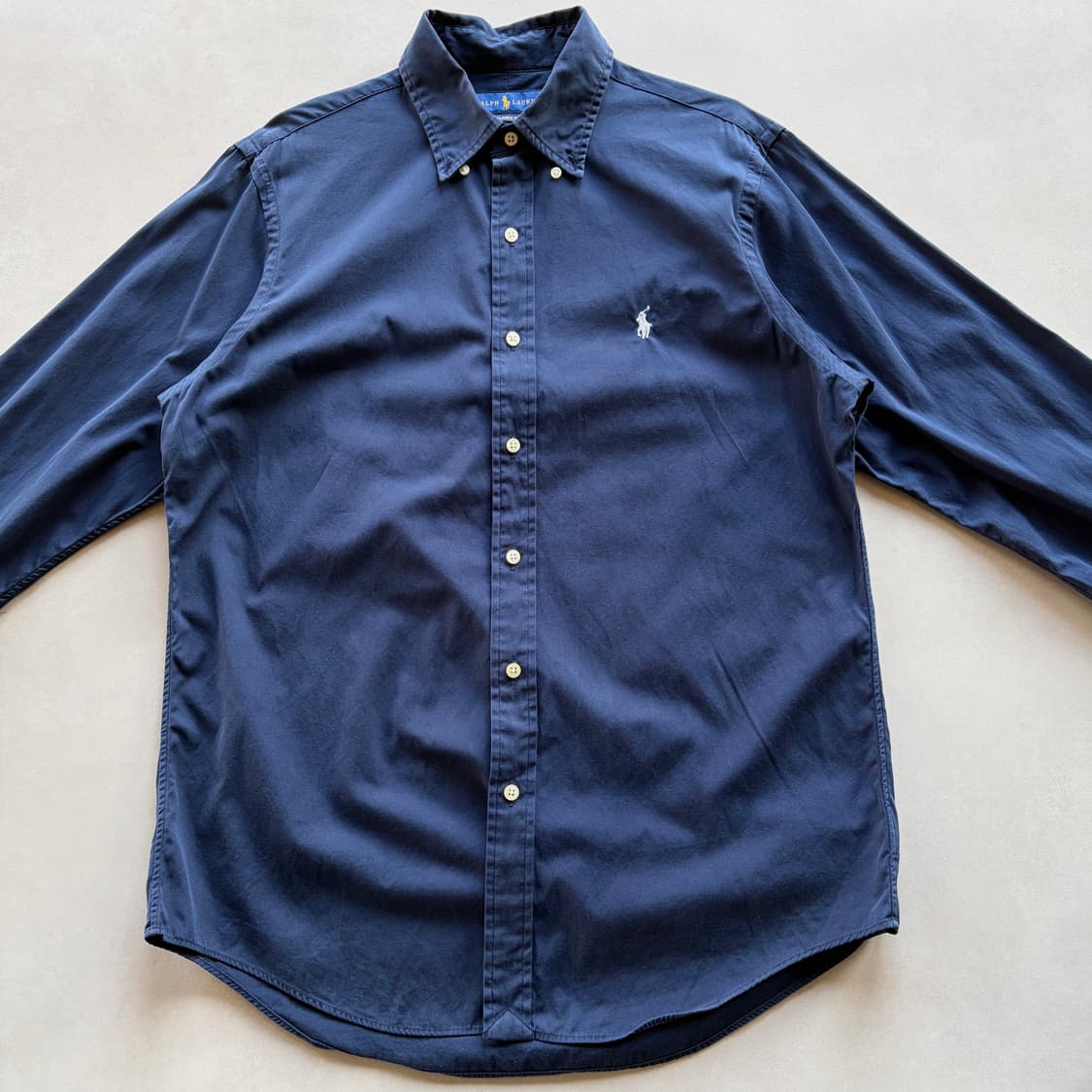 [M]폴로 랄프로렌 큐알정품 클래식핏 포플린 네이비 셔츠 상품이미지2
