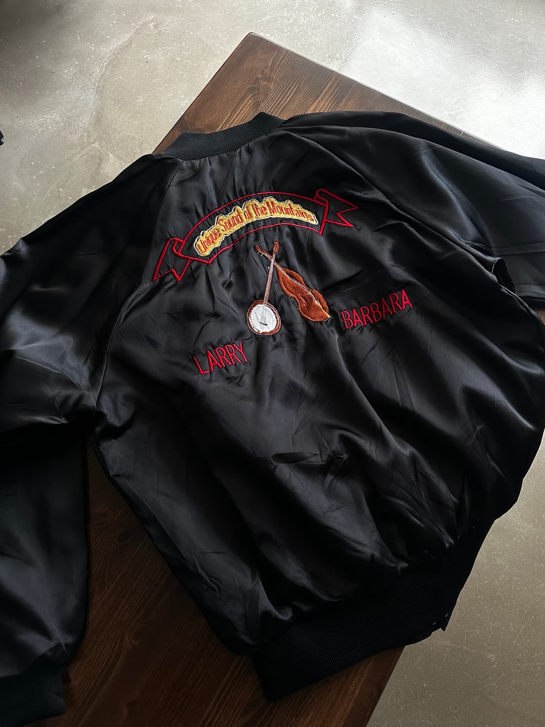 Doshia Vintage Satin Varsity Jacket 상품이미지1