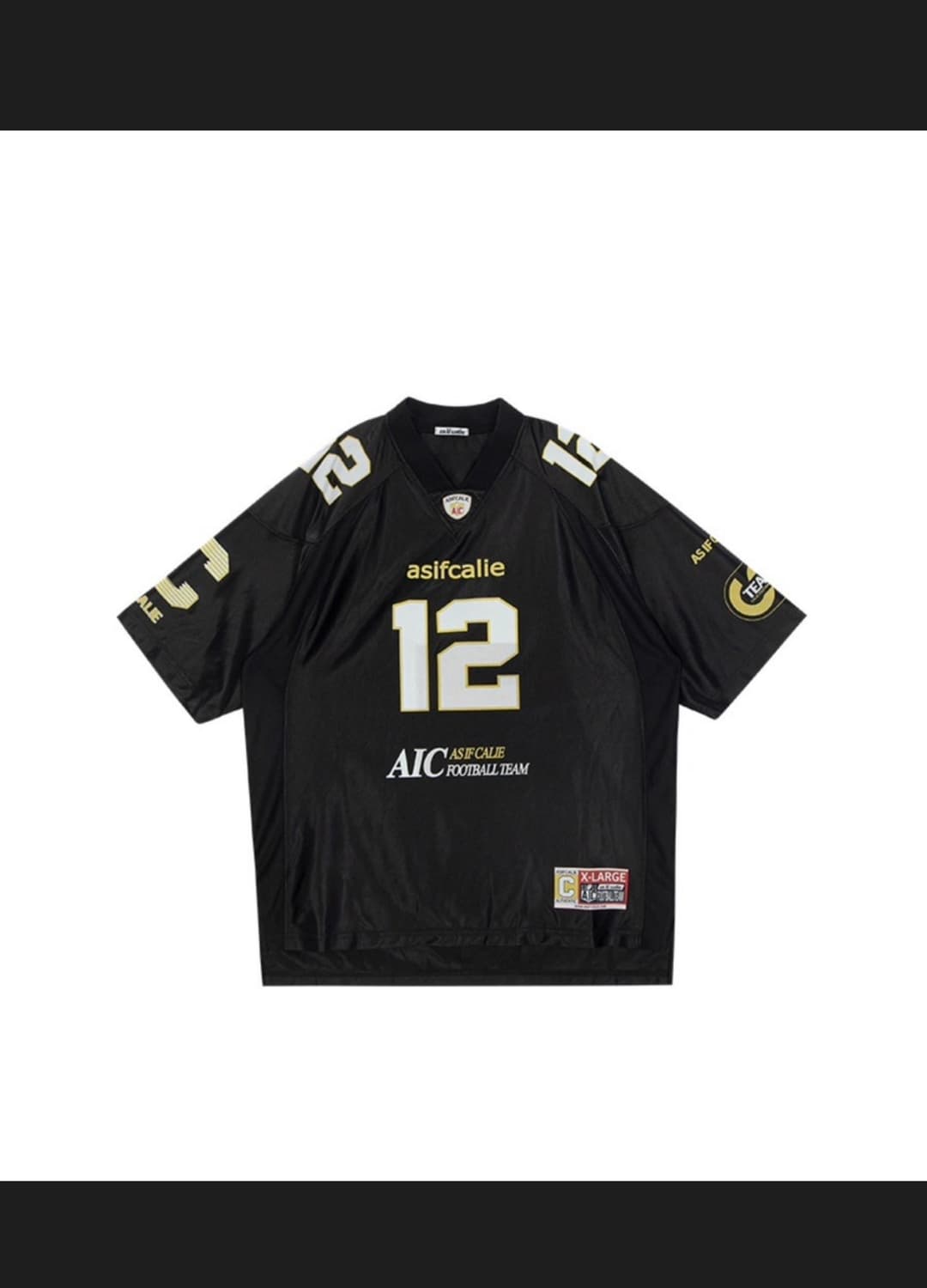 애즈이프캘리 풋볼저지티 블랙 (뉴진스 혜인 착용) 상품이미지2