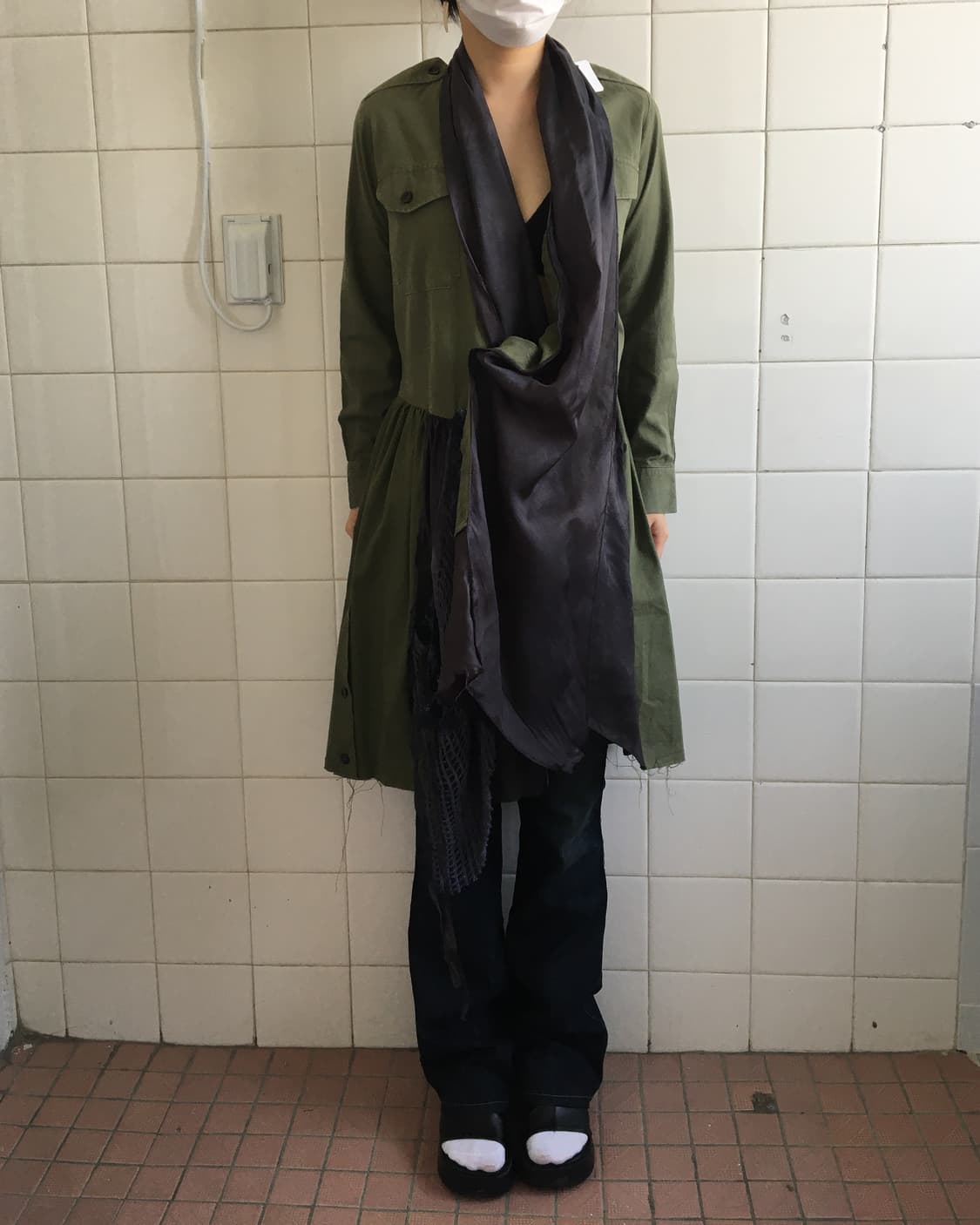 Drape layered point filed jacket 상품이미지1