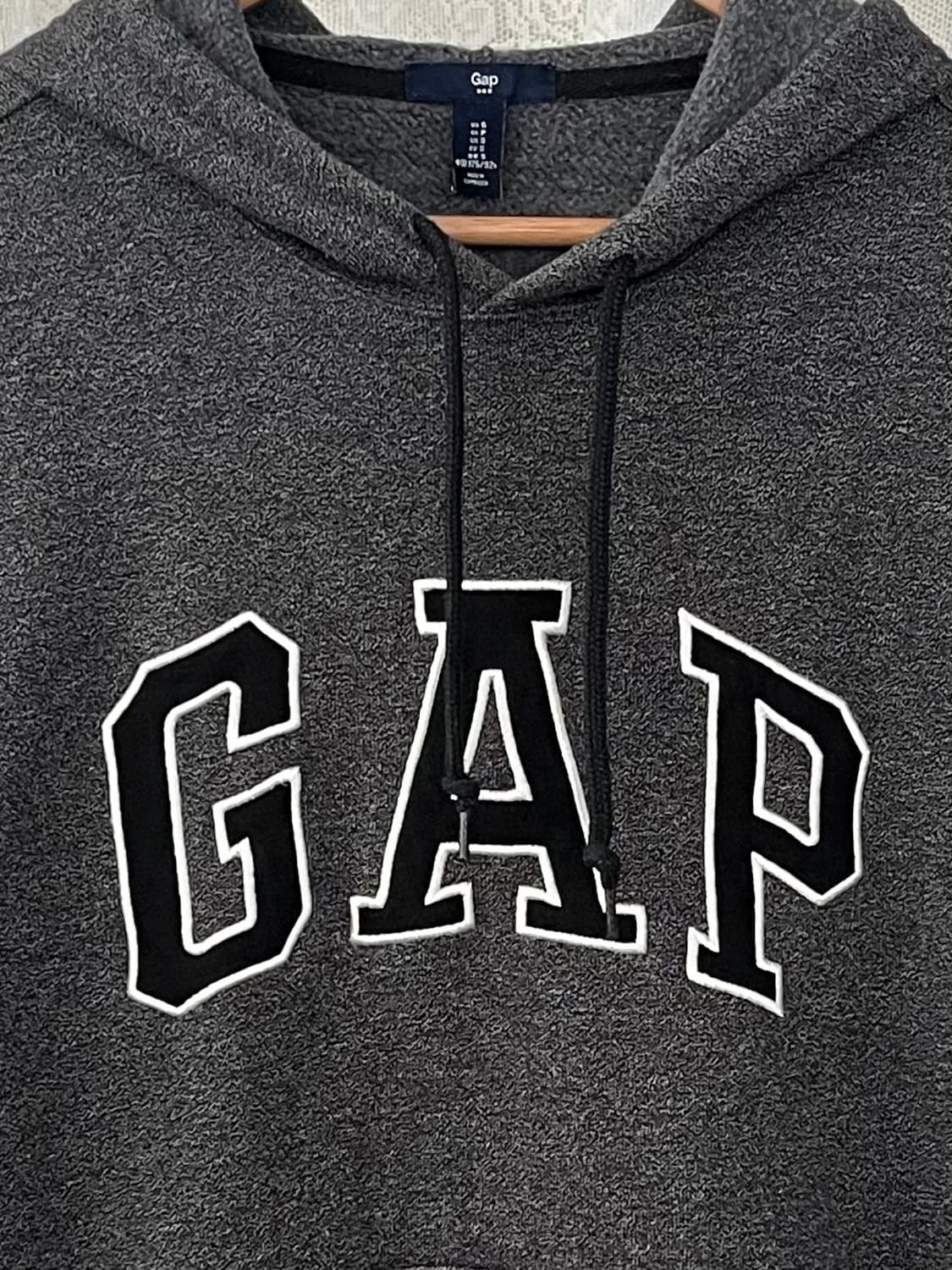 S) 갭 GAP 기모 후드 차콜 블랙 상품이미지3