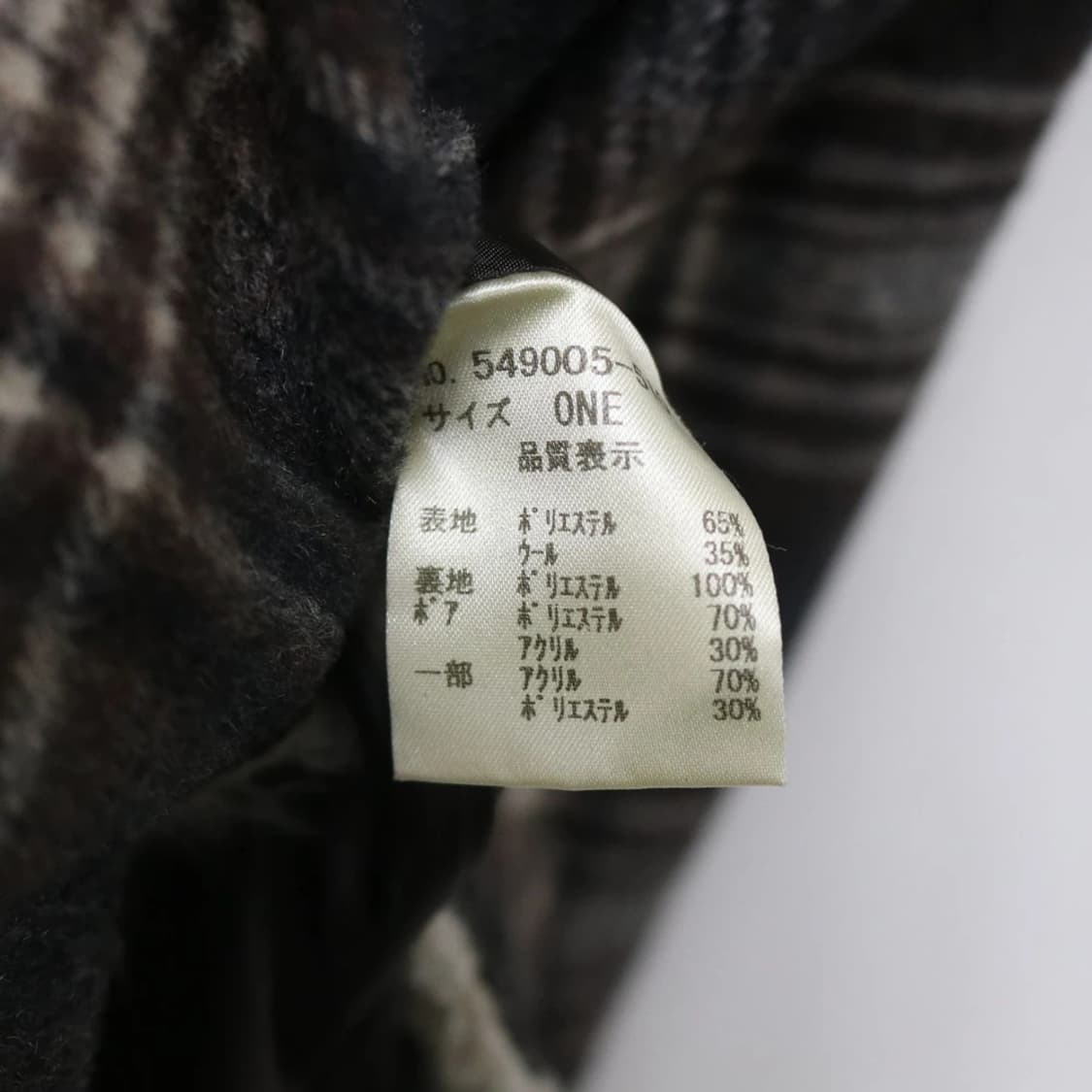 OSMOSIS 울 혼방 체크 케이프 자켓 63567 상품이미지9