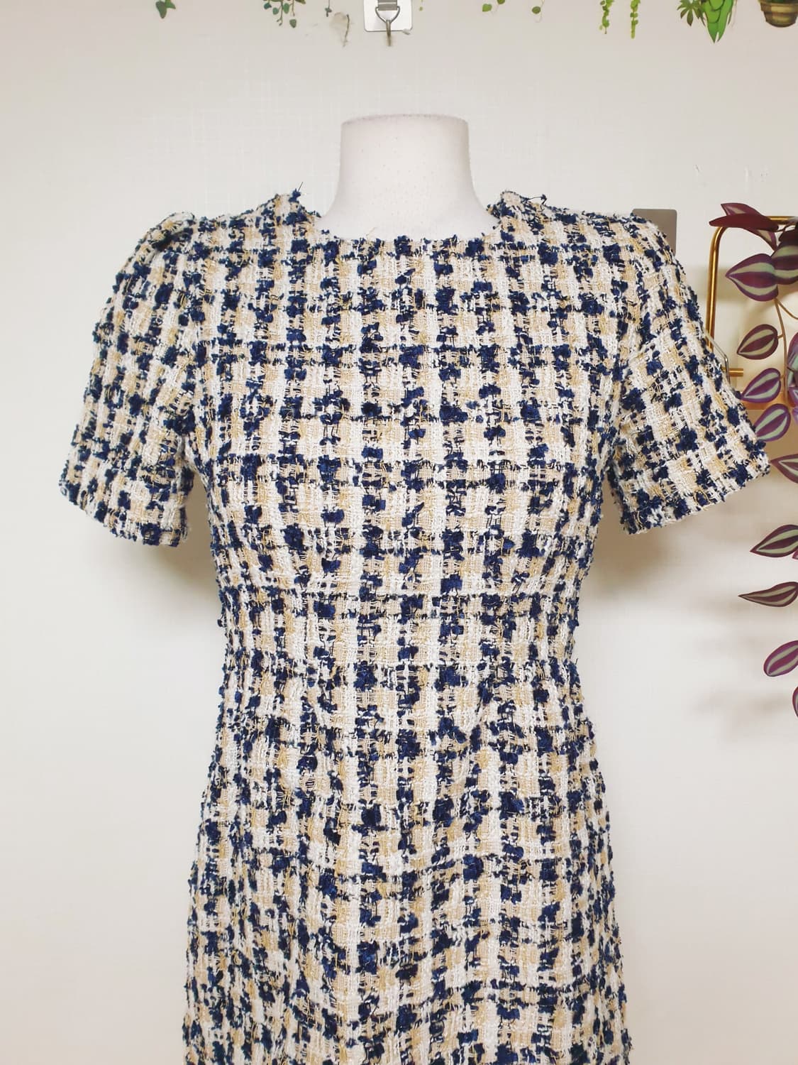 컬러패스 트위드원피스 55 반팔 미니 상품이미지3