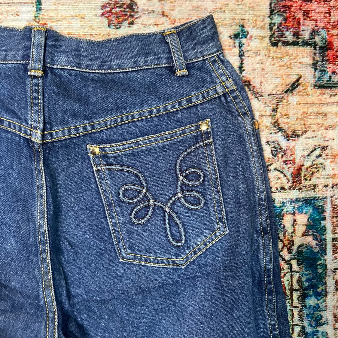 [28] 90s 입생로랑 자수 데님팬츠 상품이미지9