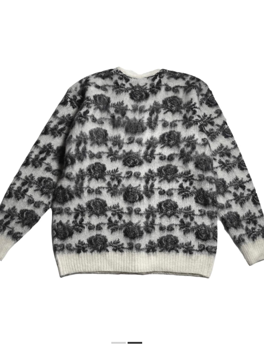 니들스 모헤어 가디건 로즈 화이트 블랙 (xs) 상품이미지3