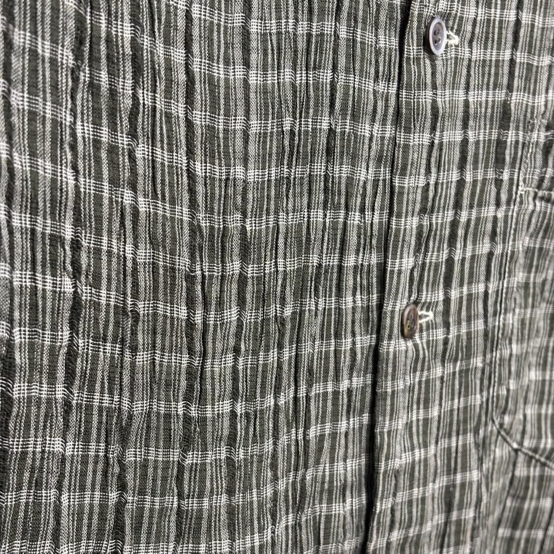 3) 이세이미야케 맨 린넨 체크 스탠드 셔츠 상품이미지3