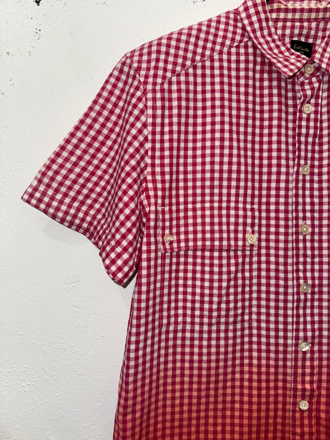 Paul smith 폴스미스 그라데이션 체크 반팔 셔츠 상품이미지6