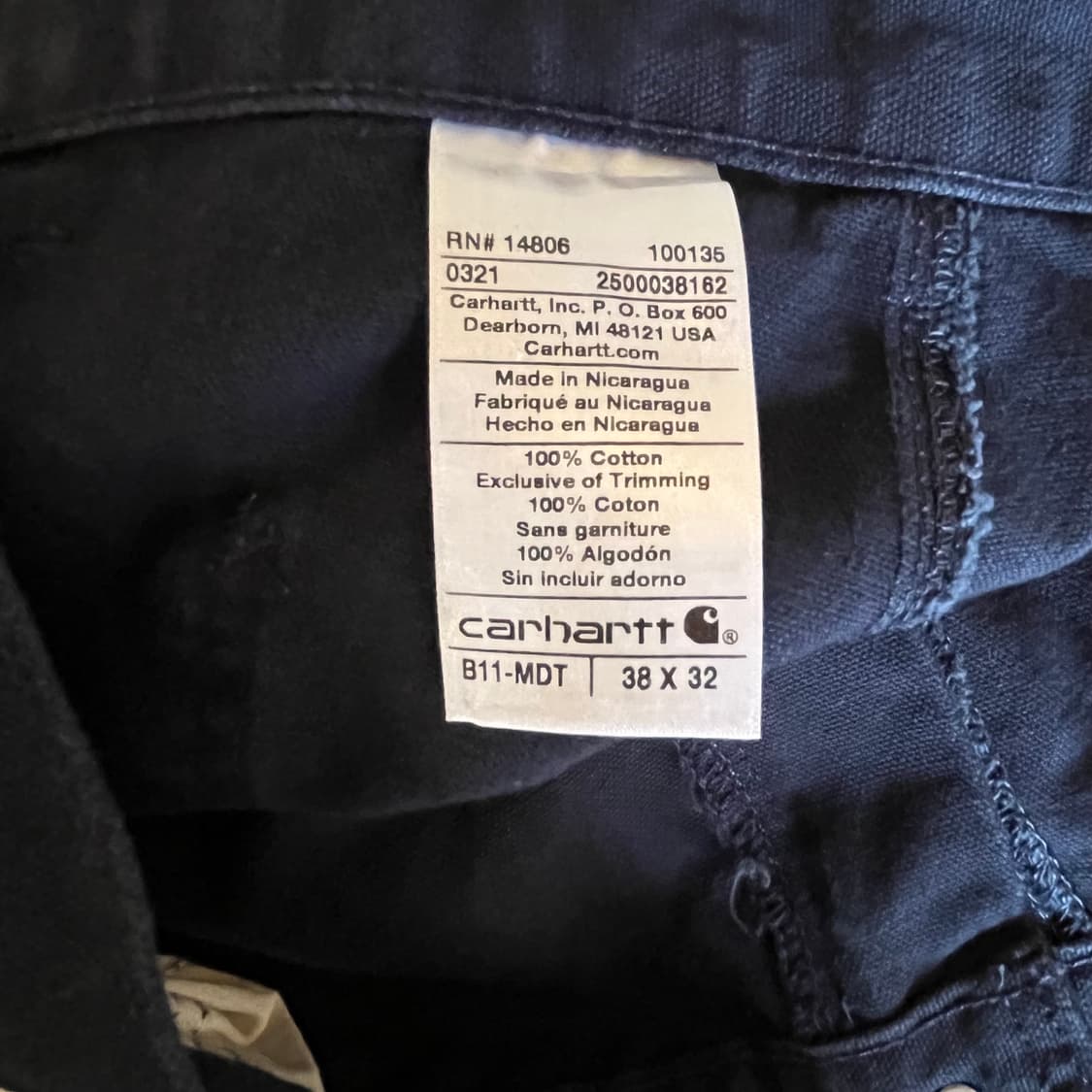 칼하트 카펜터 팬츠 상품이미지6