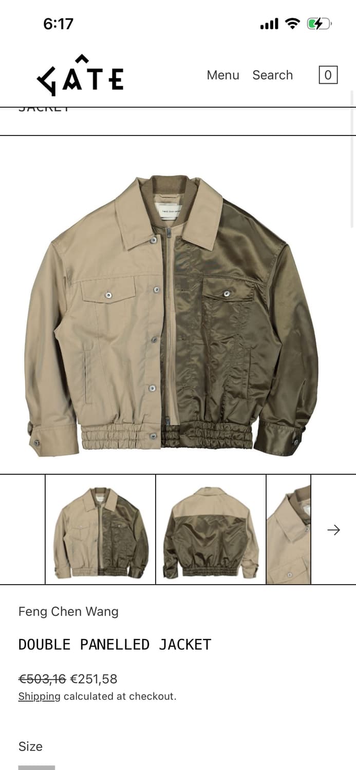 펑첸왕 더블 패널드 자켓 L 상품이미지3