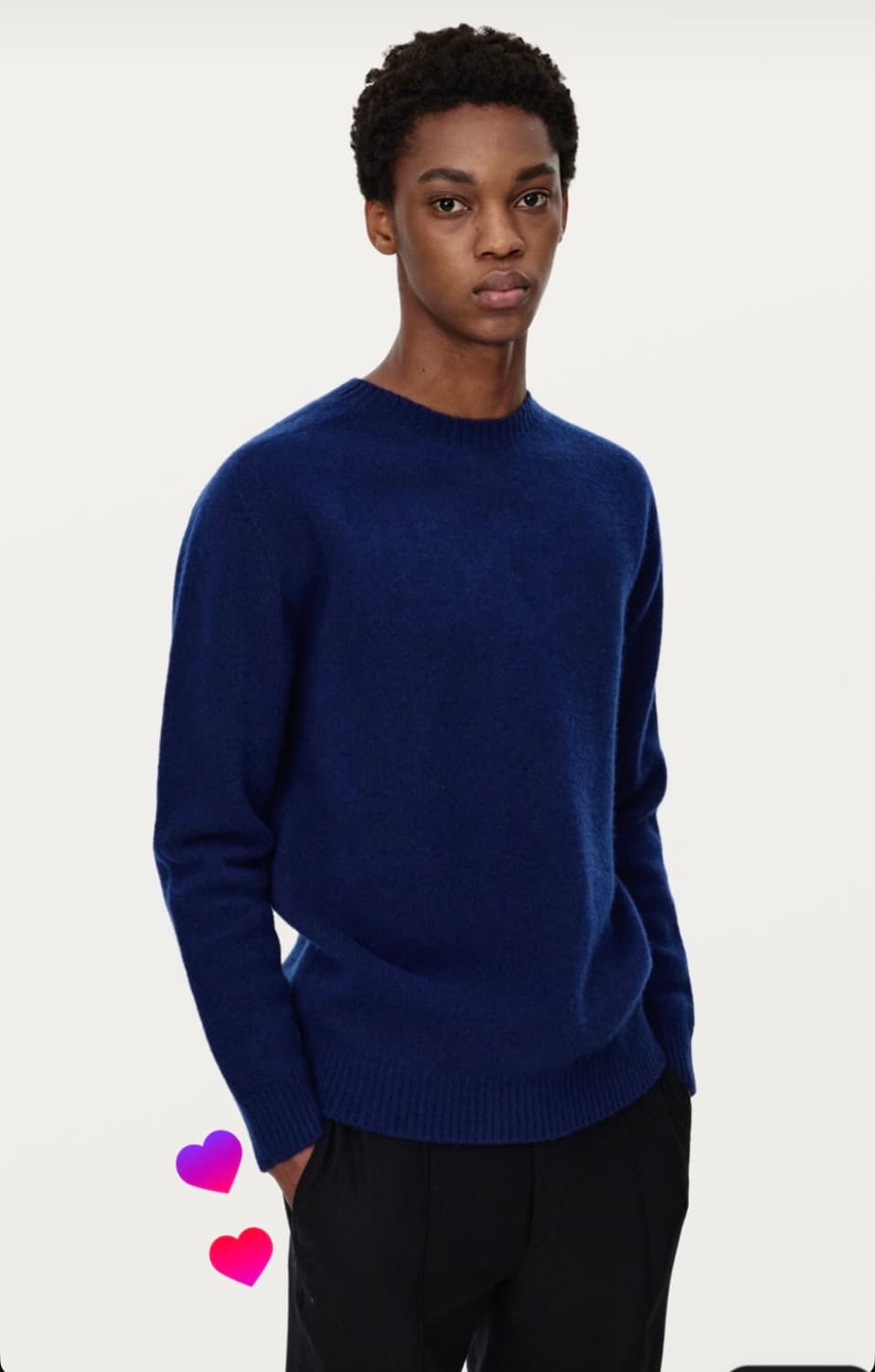 솔리드옴므 라운드넥 네이비 니트52 상품이미지5