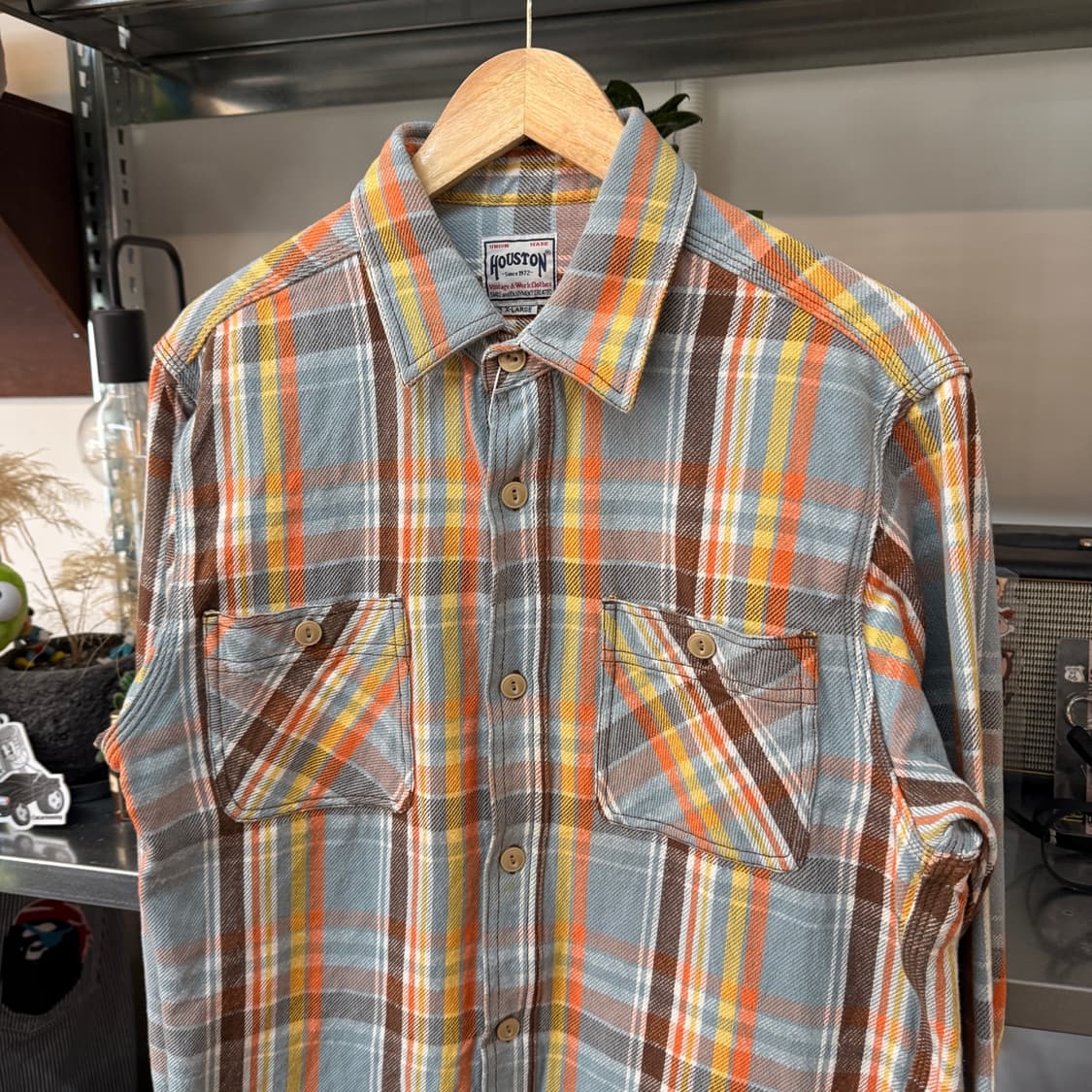 휴스턴 재팬 체크 비엘라 워크 셔츠 XL 상품이미지2