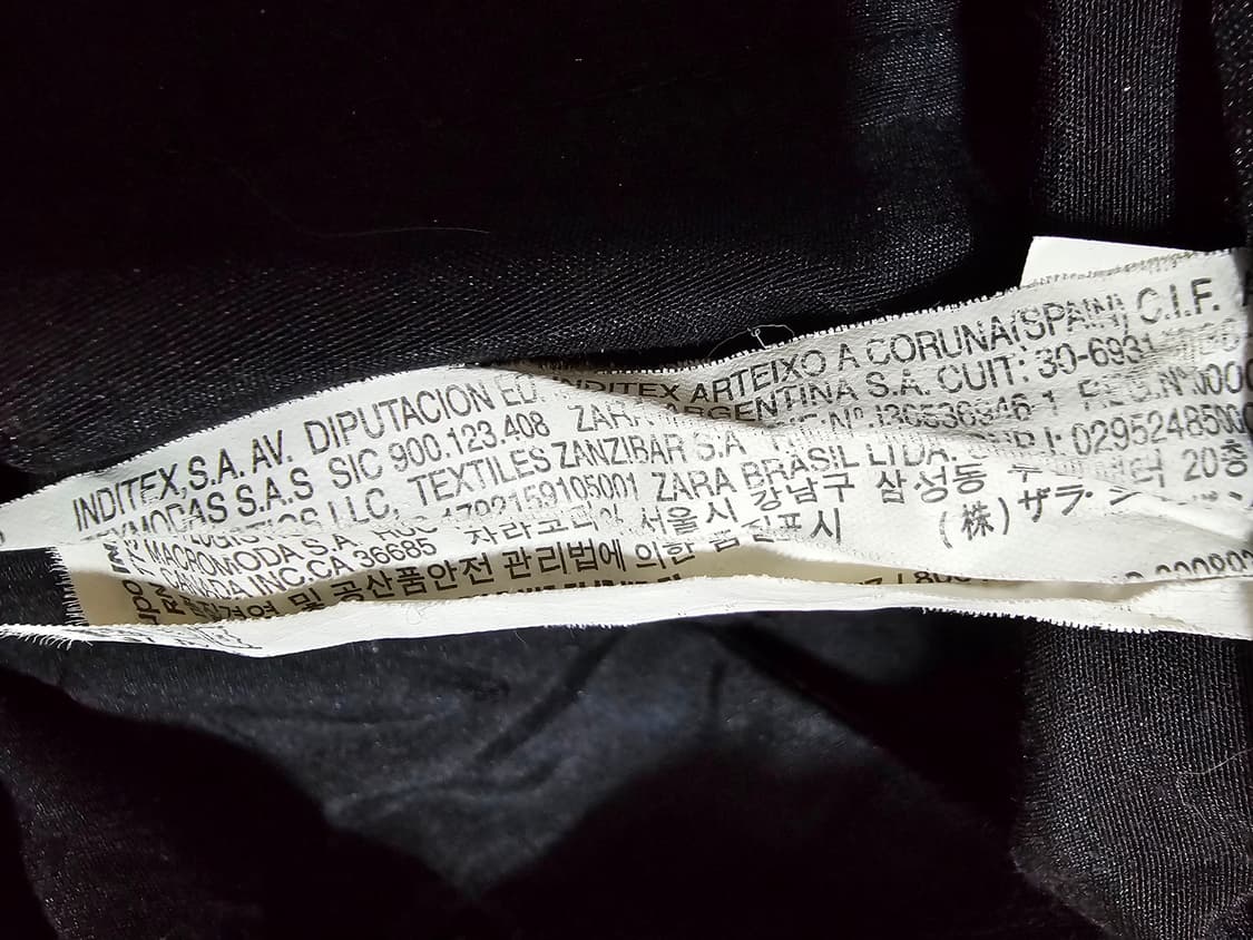 자라 모소재 와이드핏 블랙체크 슬랙스 32-34 상품이미지5