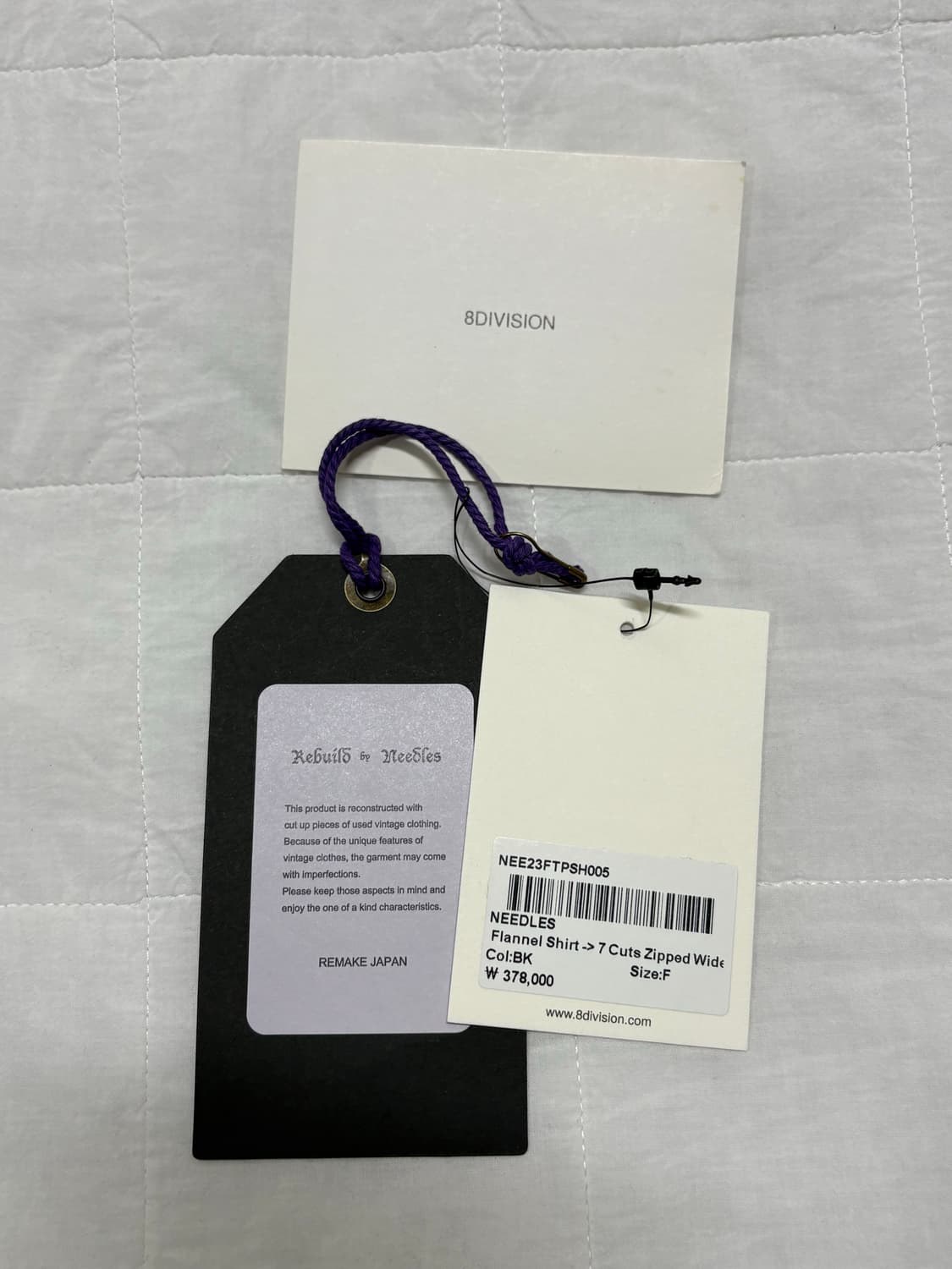 Rebuild by Needles 7cut Zip 와이드 셔츠 블랙 상품이미지8