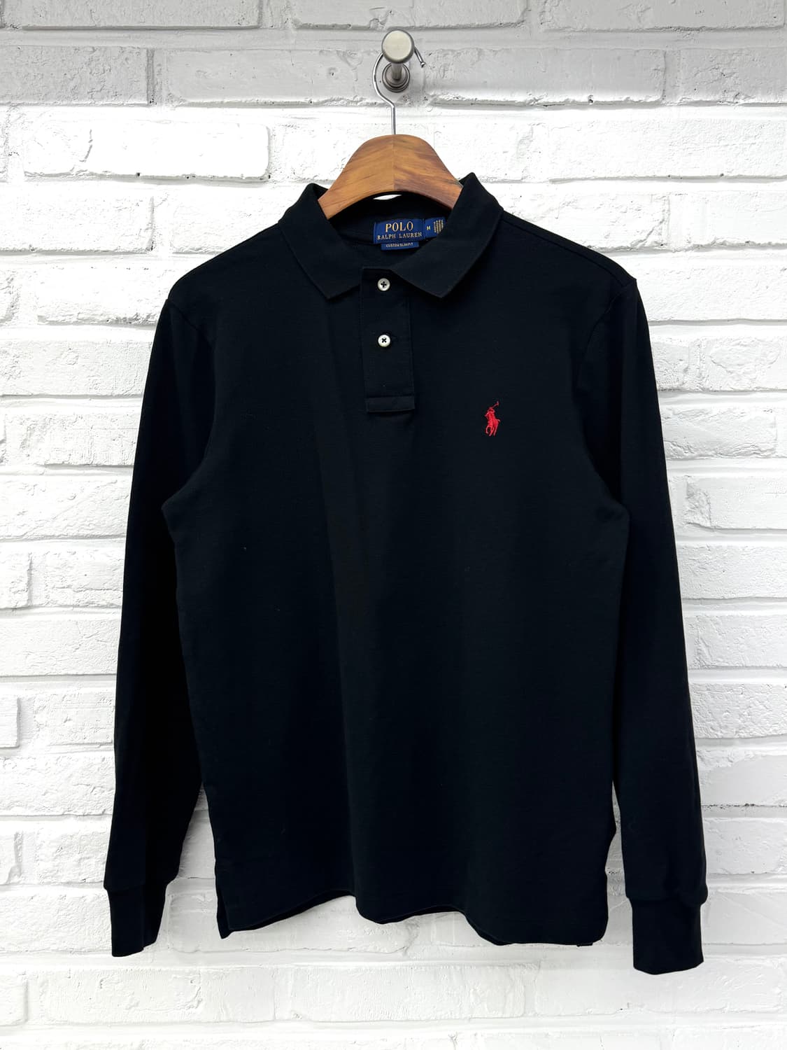 폴로 블랙 긴팔 카라티 상품이미지3