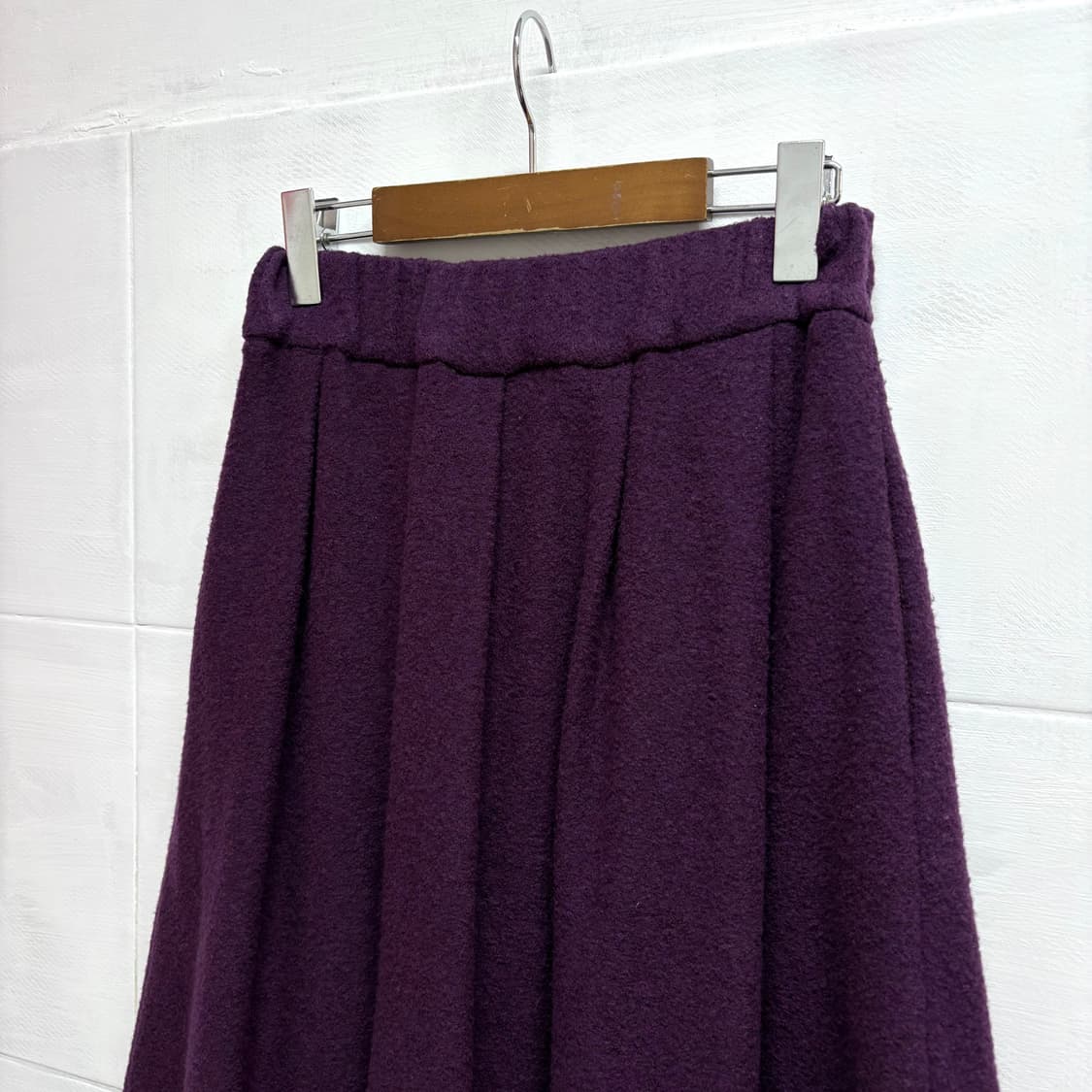 SACRA 울 혼방 퍼플 플레어 밴딩 스커트  (JPN) 상품이미지2