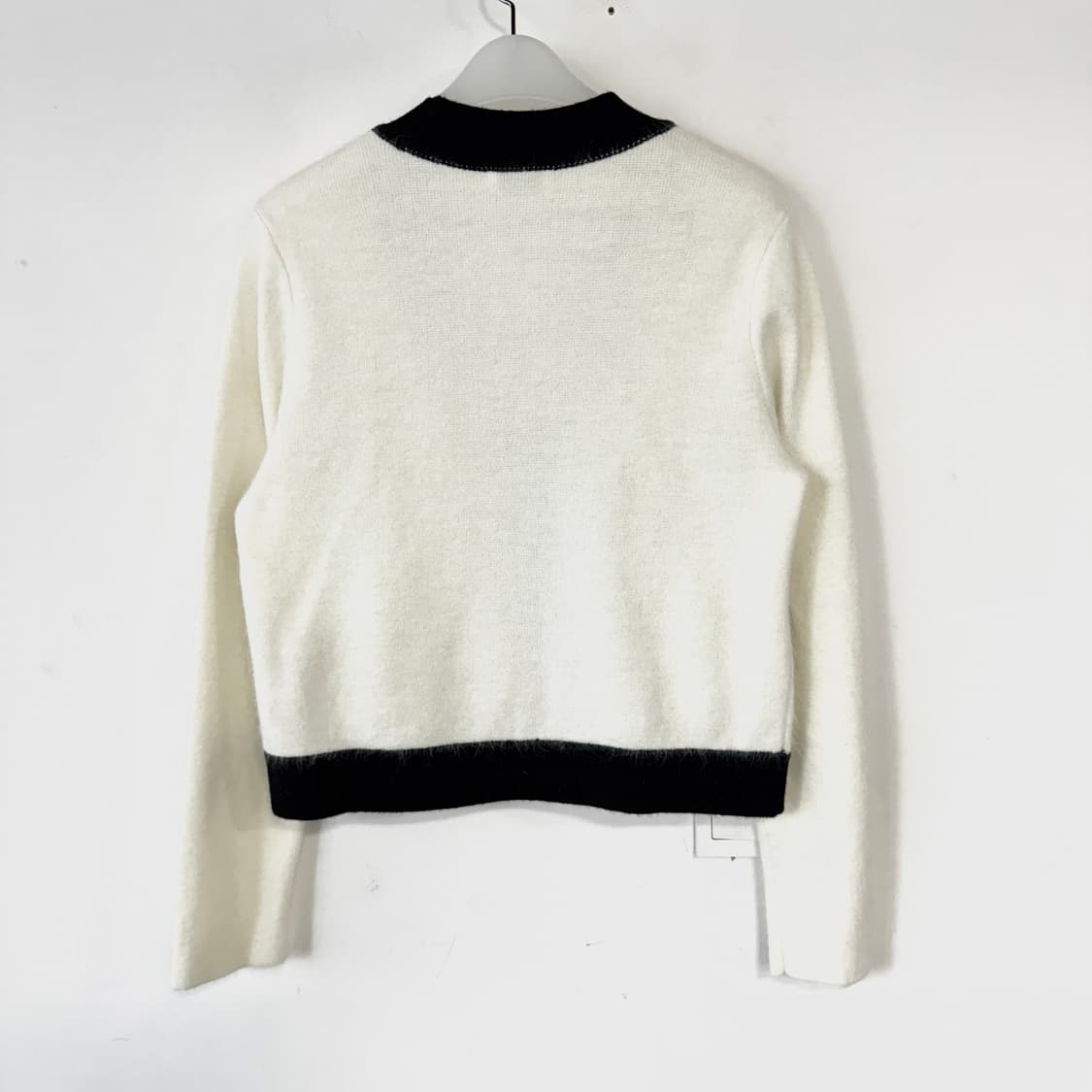 산드로 앙고라 배색 가디건 상품이미지7