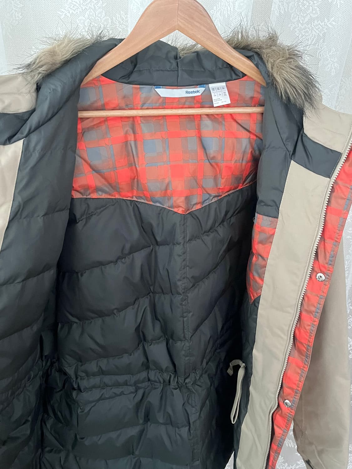 2XL) 리복 덕다운 야상 패딩 점퍼 베이지 상품이미지4