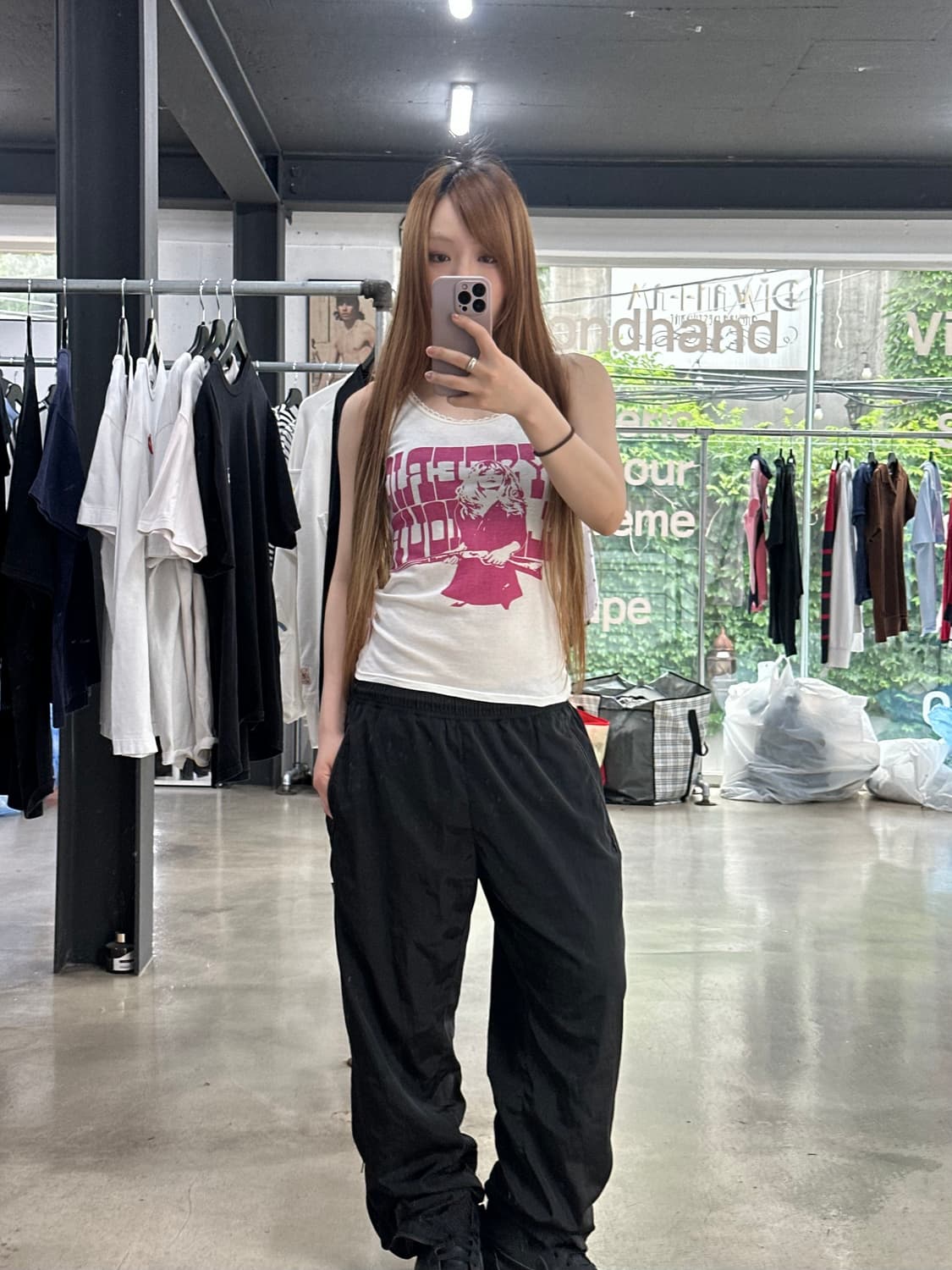 히스테릭글래머 아카이브 핑크히스걸 슬리브 나시 상품이미지2