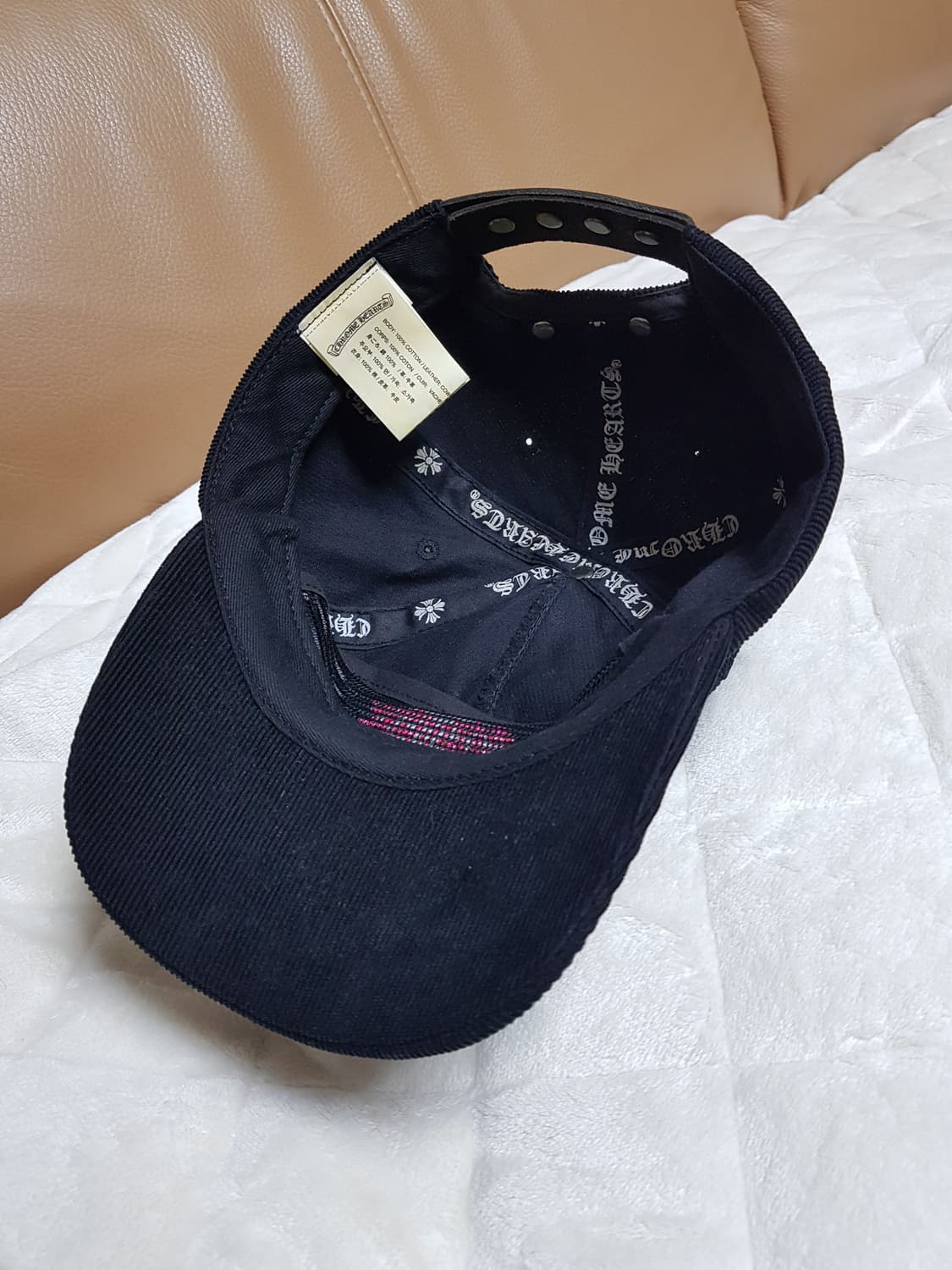 크롬하츠 대거 코듀로이 캡 모자 볼캡 블랙 상품이미지6