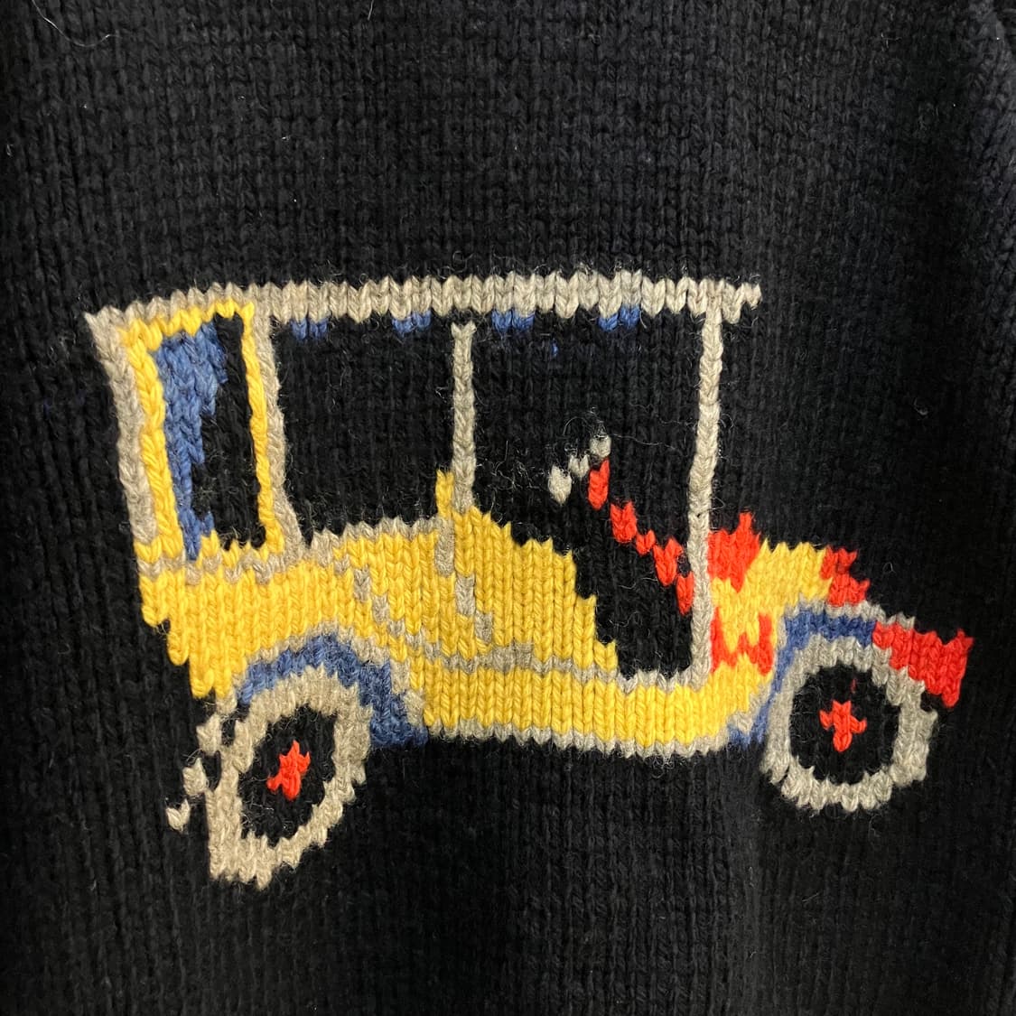 VTG 빈티지 트랙터 자수 블랙 코위찬 집업 가디건  상품이미지4