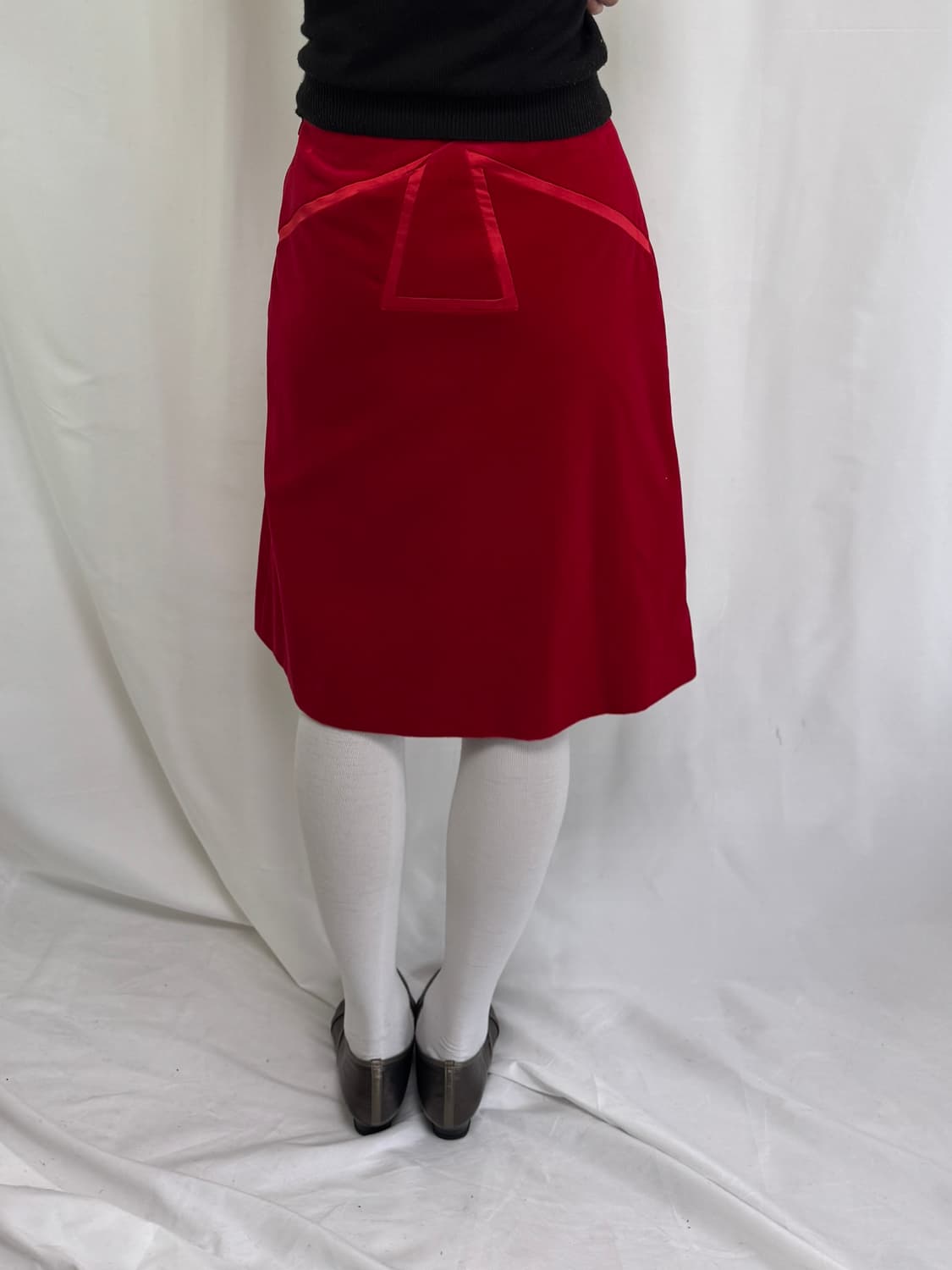 앤디앤뎁 레드 벨벳 스커트 상품이미지5