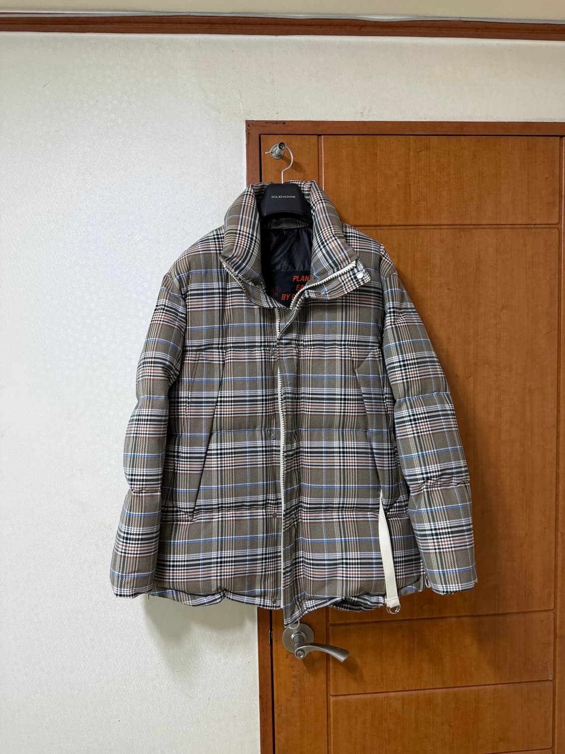 솔리드옴므 체크 구스다운 패딩 (48) 상품이미지3